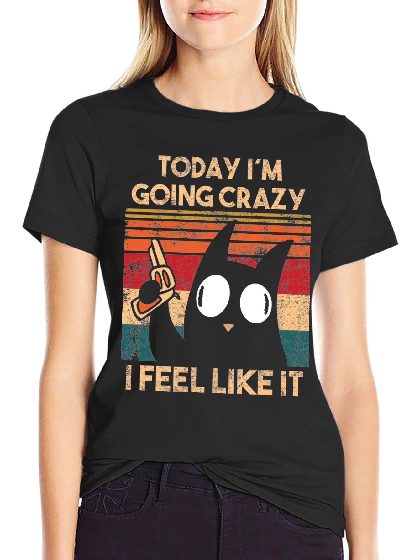 Crazy Cat Graphic Tee