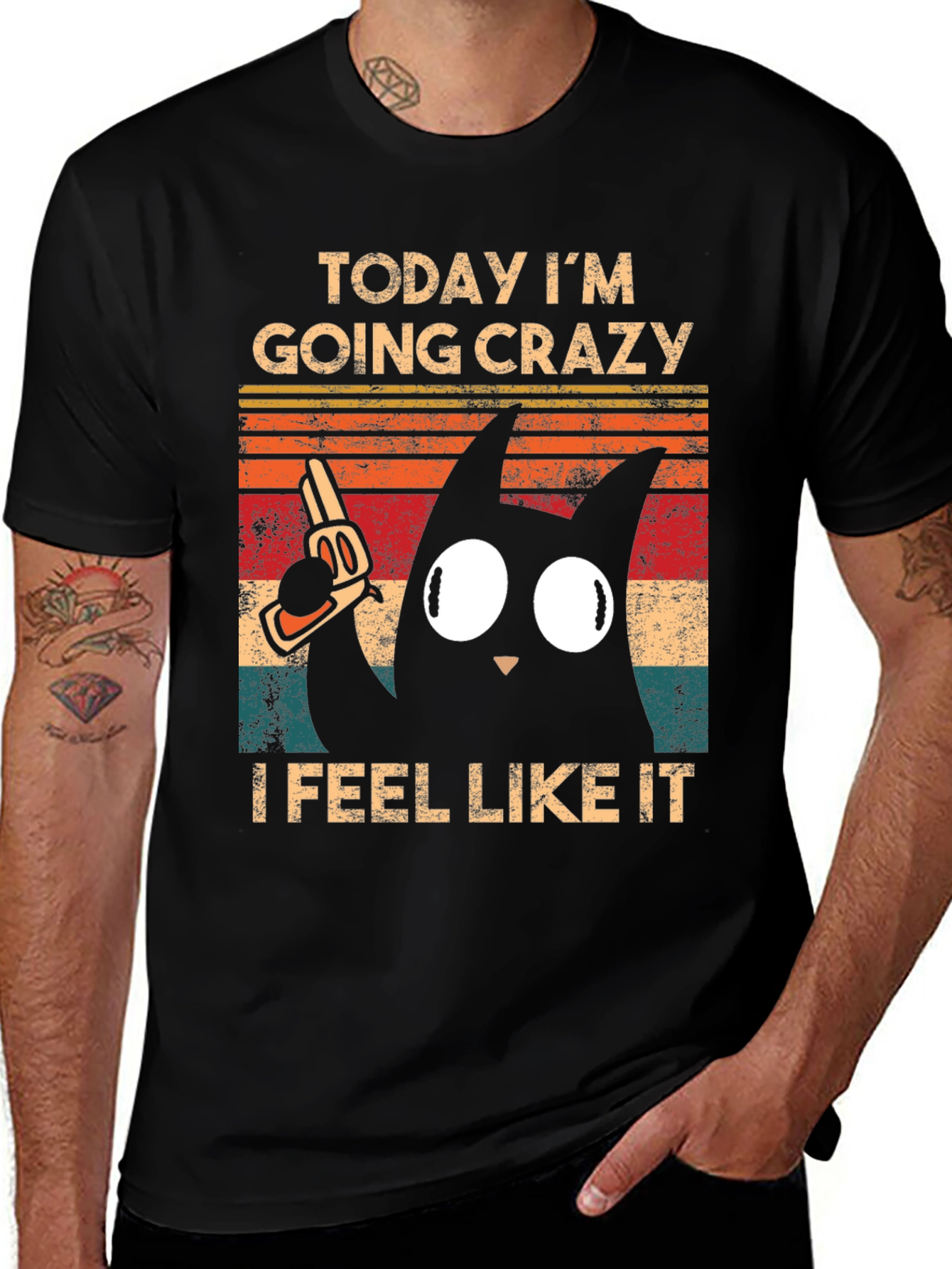 Crazy Cat Graphic Tee