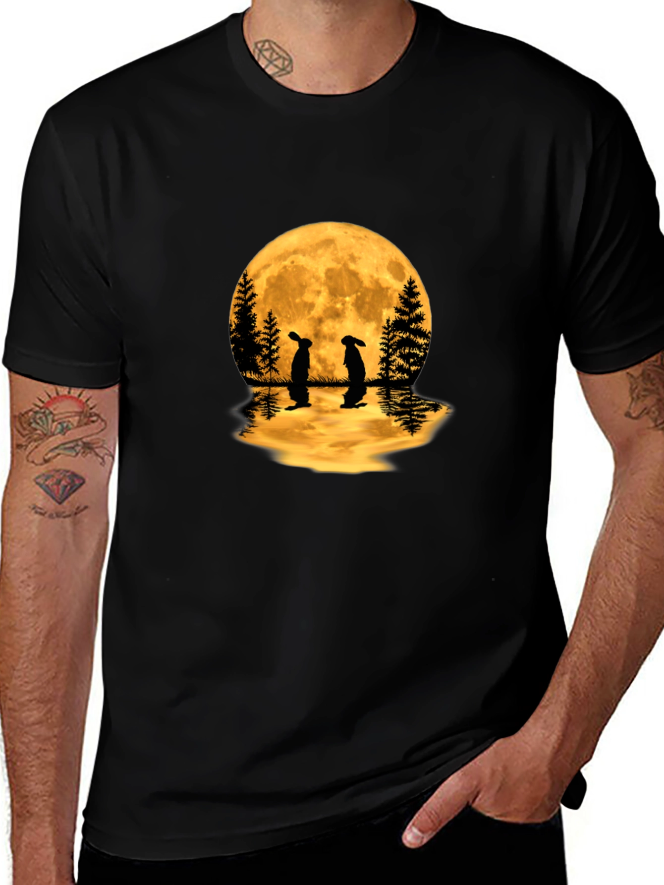 Moonlit Rabbits Graphic Tee