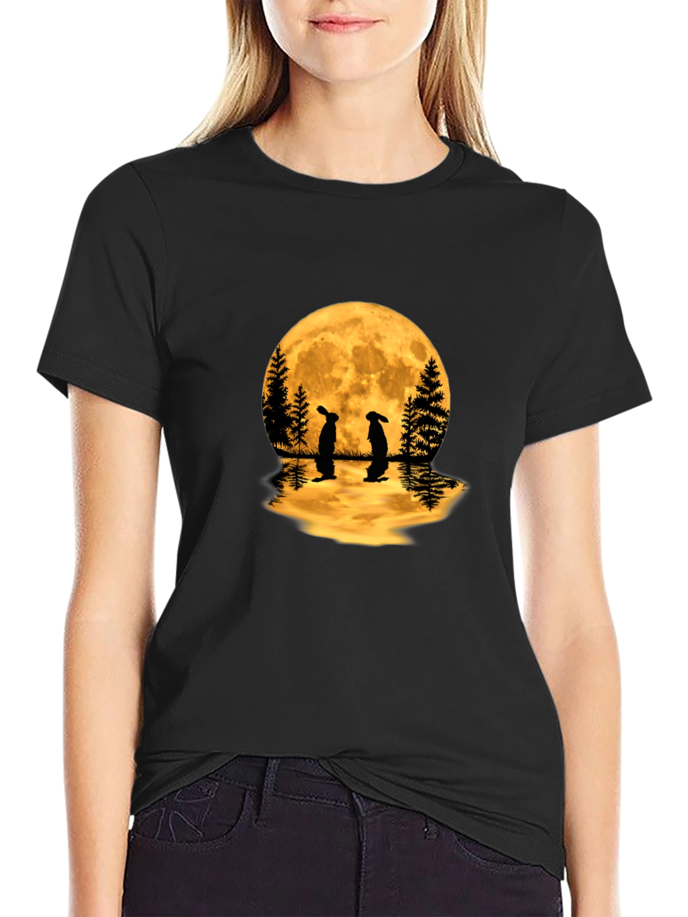 Moonlit Rabbits Graphic Tee