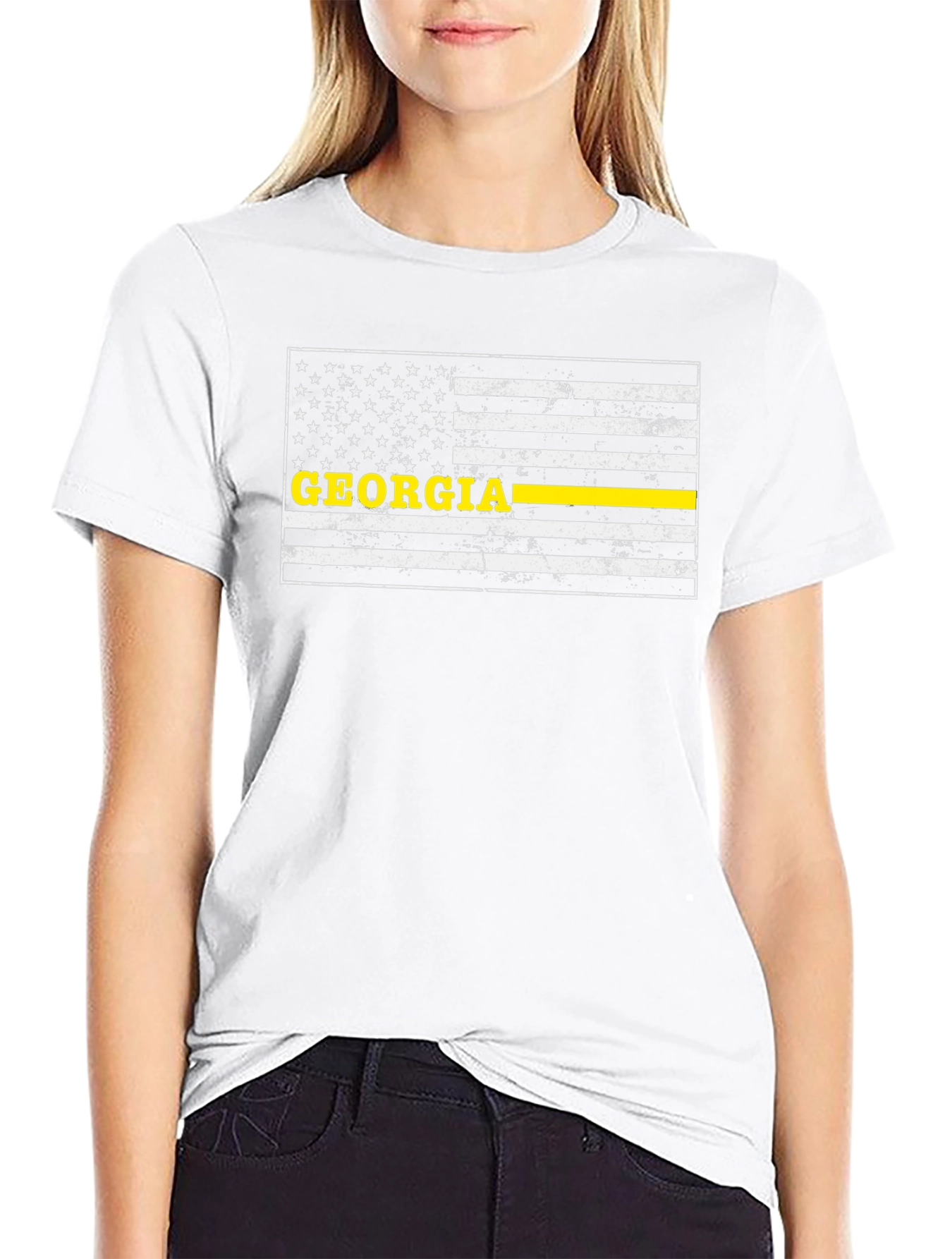 Georgia Thin Yellow Line Flag T-Shirt