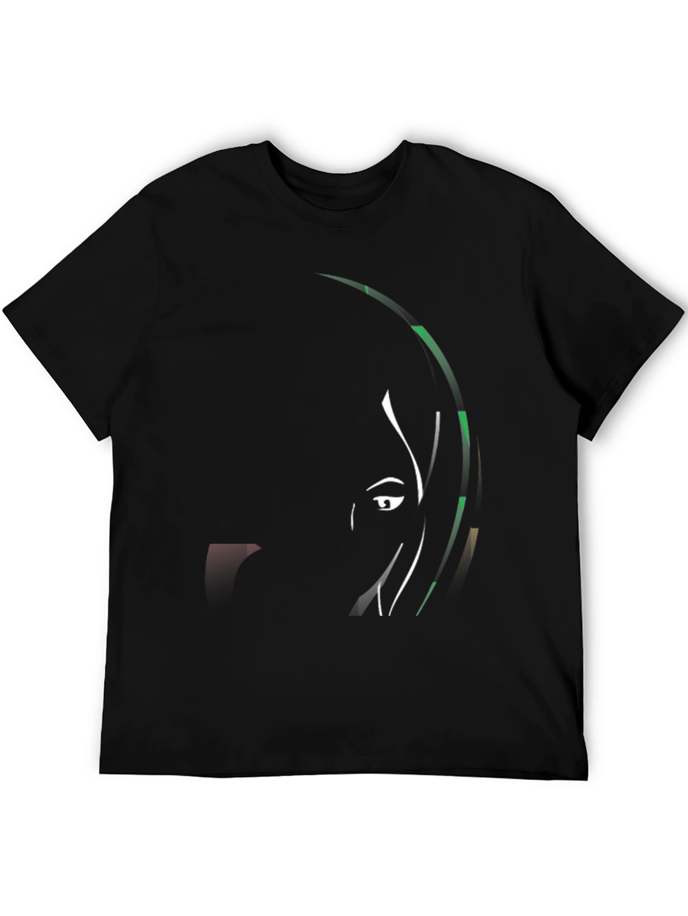 Abstract Face Black T-Shirt