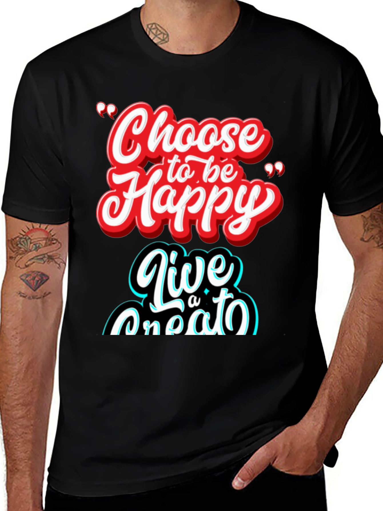 Choose Happy Graphic Tee - Soft & Stylish