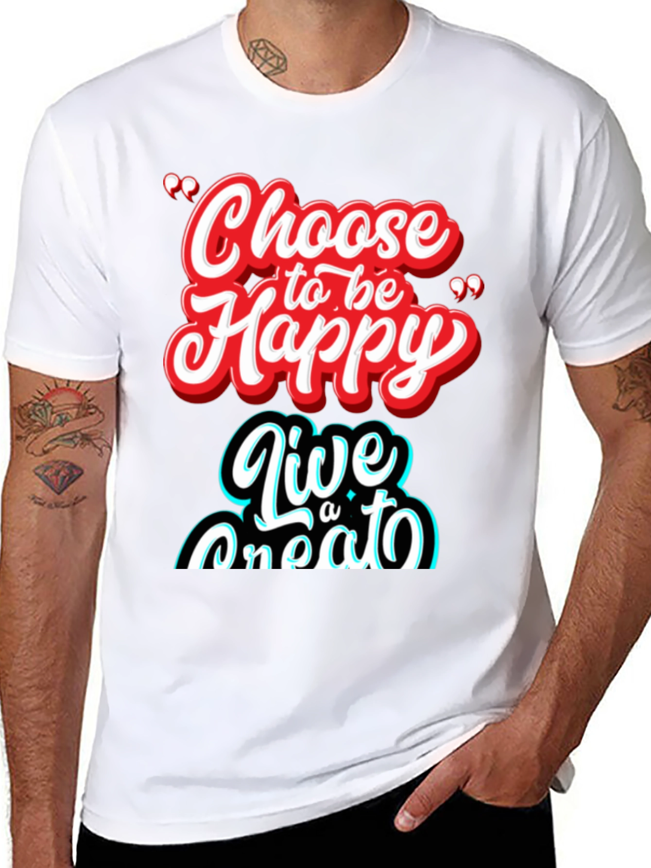 Choose Happy Graphic Tee - Soft & Stylish