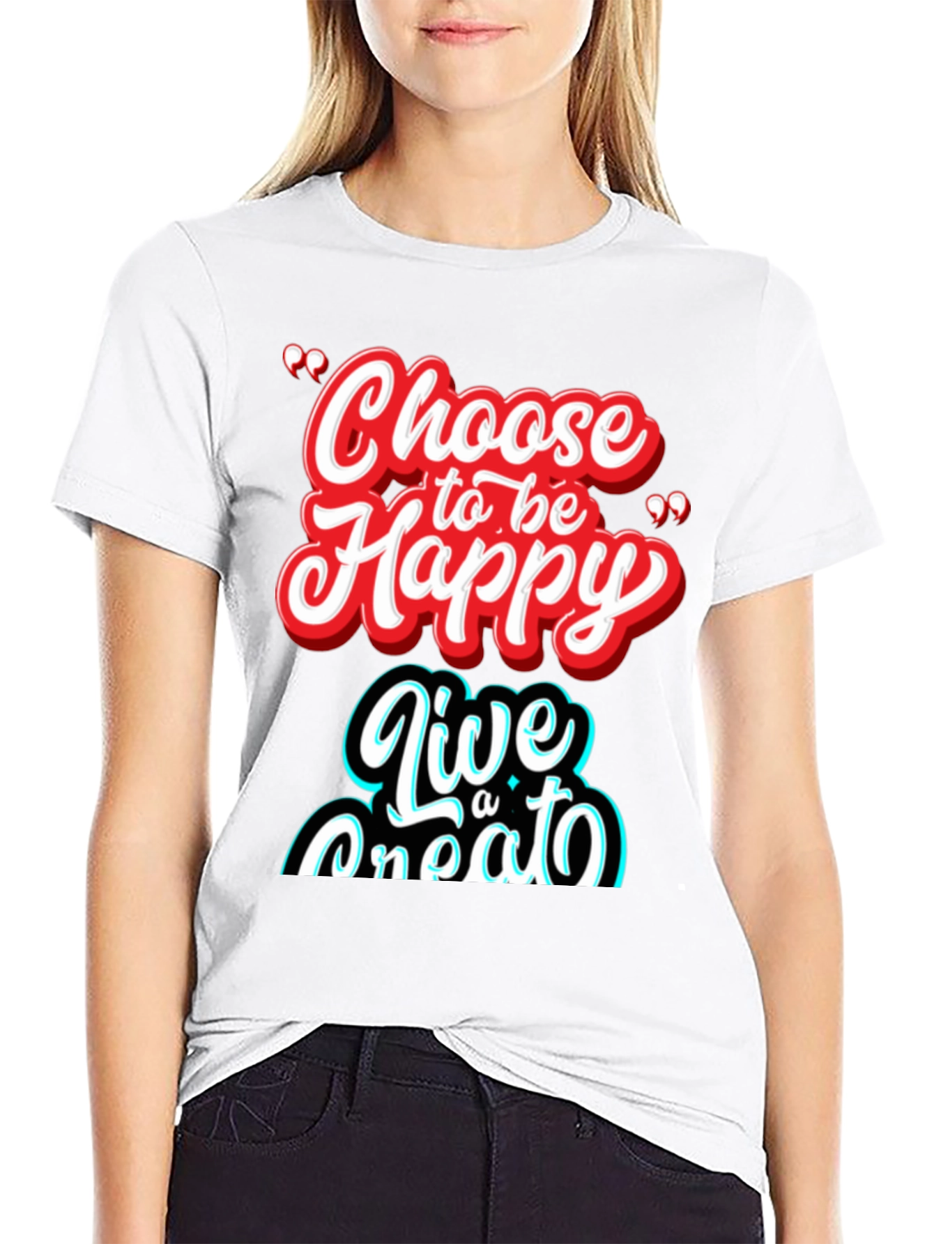 Choose Happy Graphic Tee - Soft & Stylish