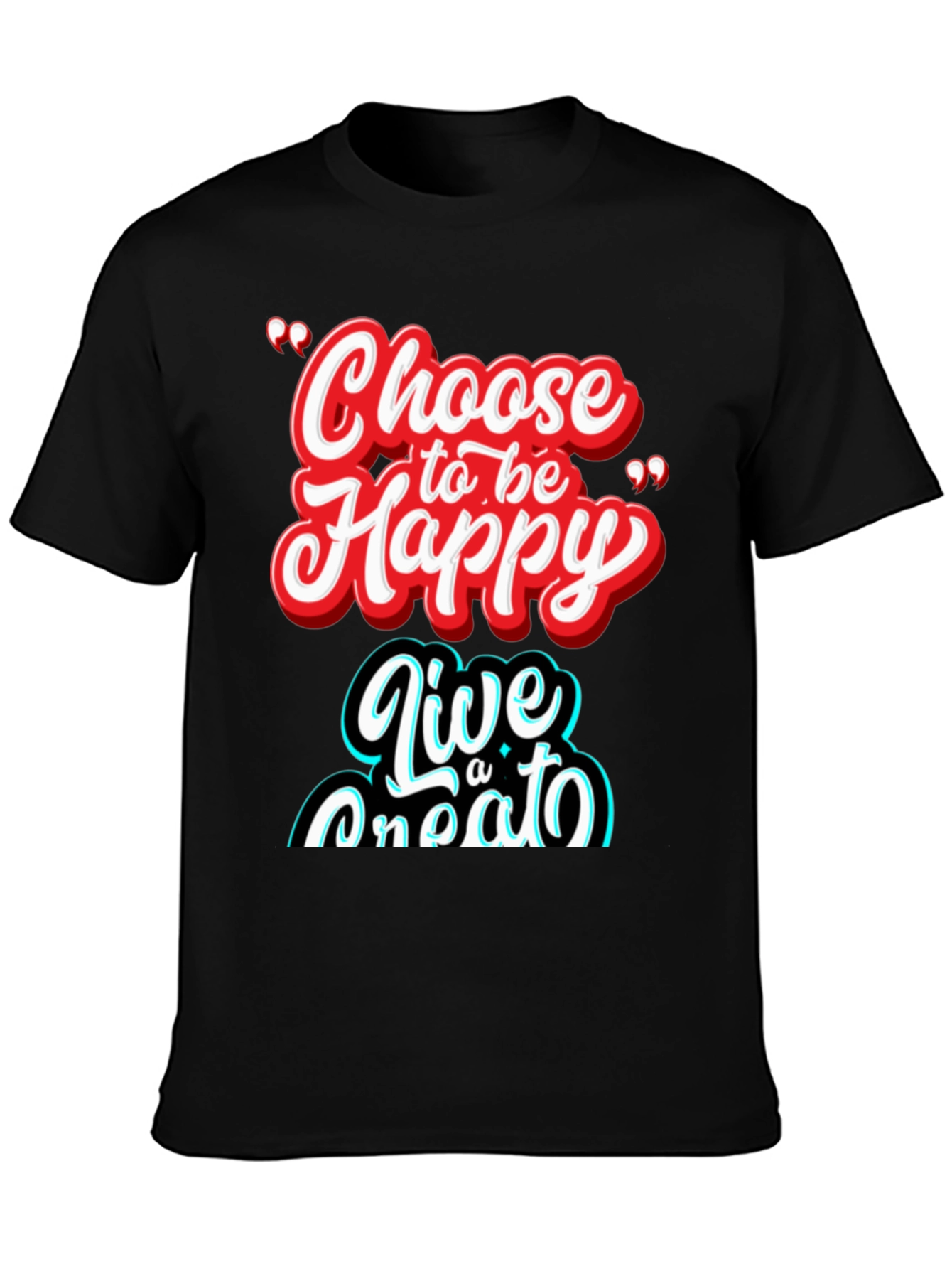 Choose Happy Graphic Tee - Soft & Stylish