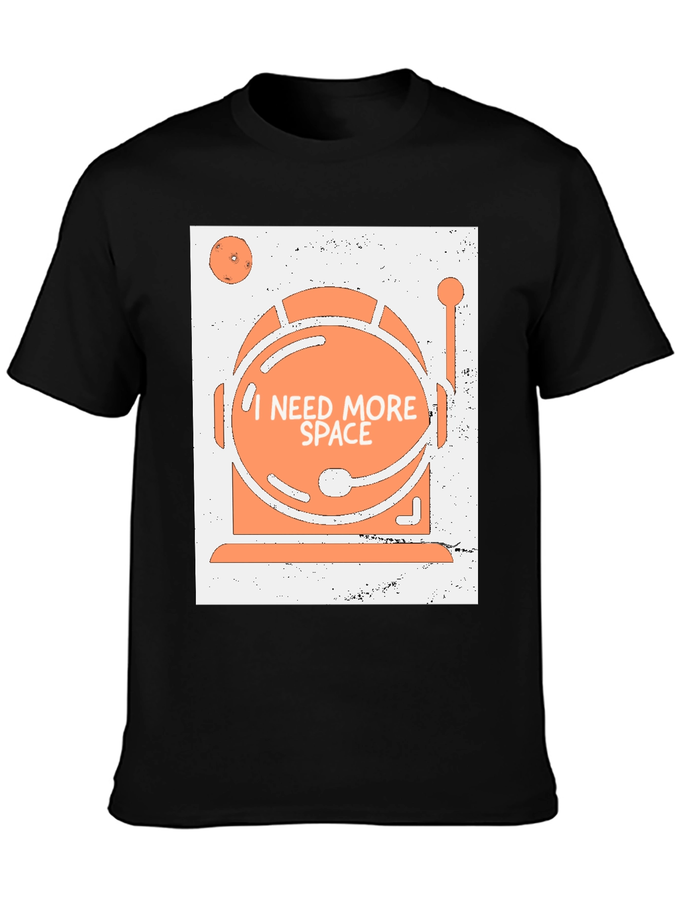 I Need More Space Astronaut Helmet Graphic T-Shirt