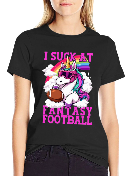 I Suck At Fantasy Football Unicorn T-Shirt