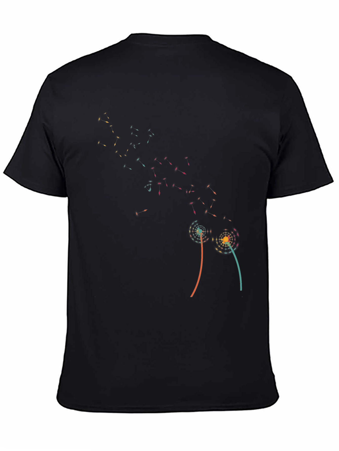 Dandelion Wishes Graphic Black Tee