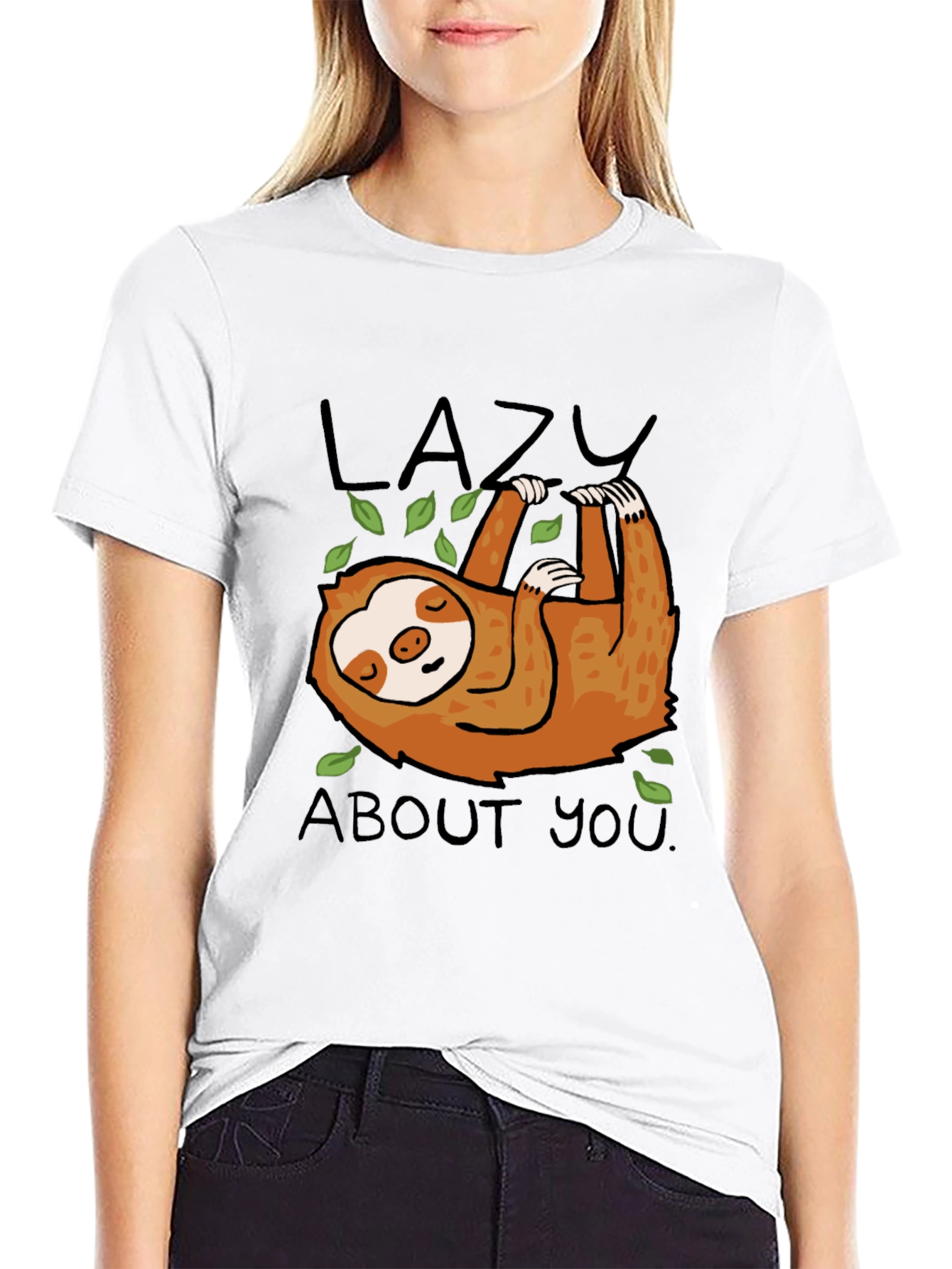 Lazy Sloth Graphic Tee - Mens Black T-Shirt