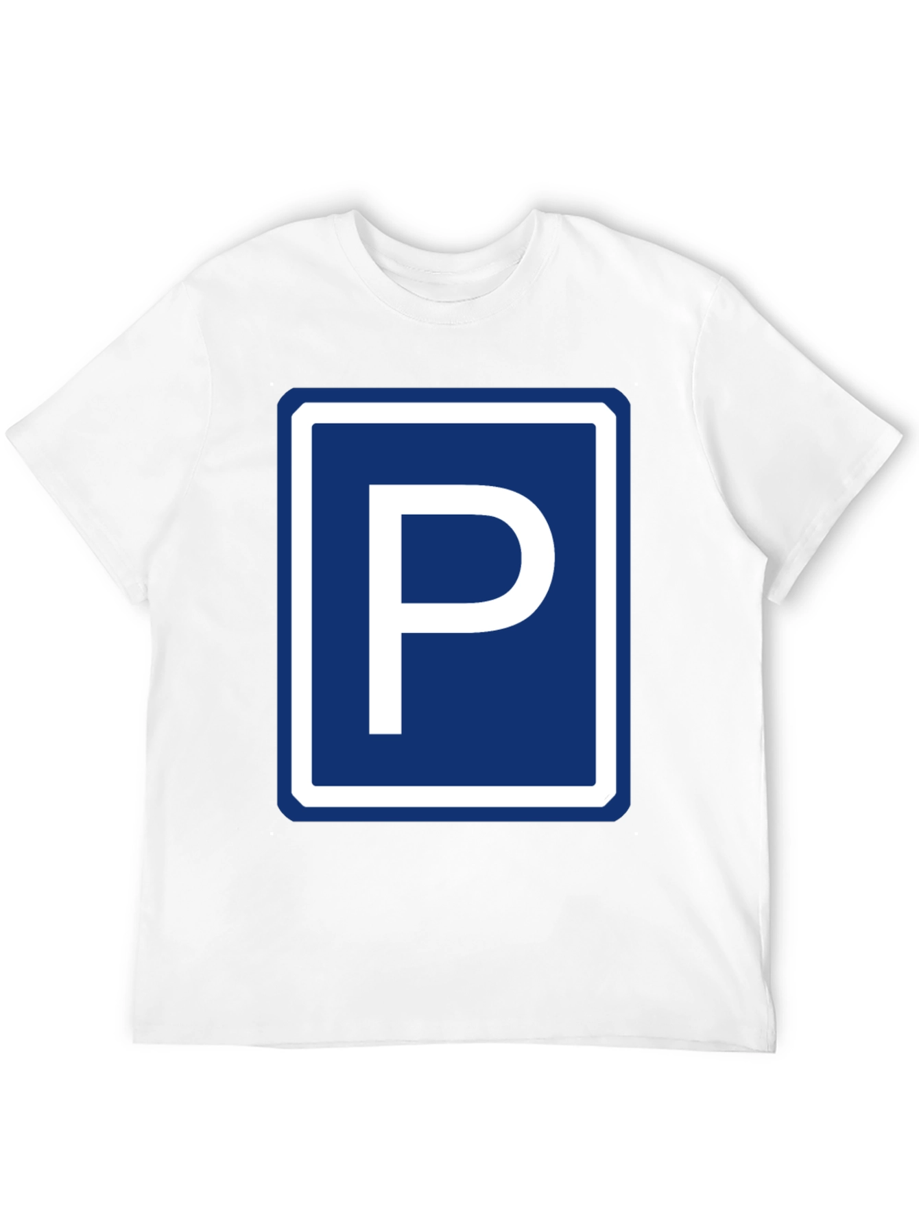 Parking Sign Graphic Tee - Novelty Black T-Shirt
