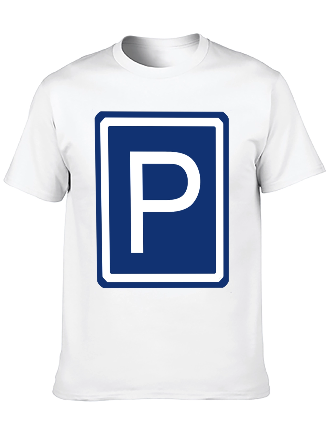Parking Sign Graphic Tee - Novelty Black T-Shirt