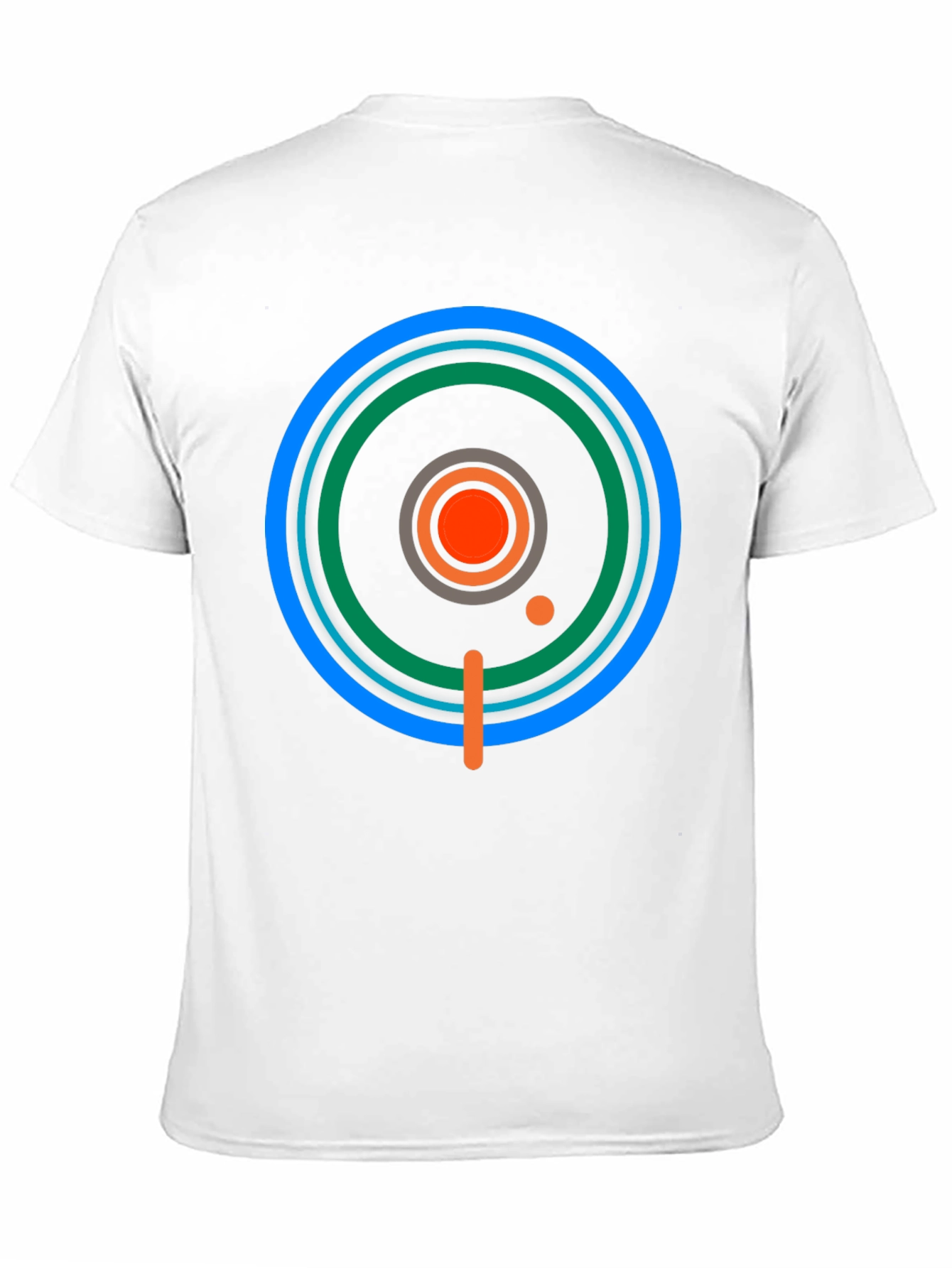 Geometric Target Graphic Tee - Stylish Mens Black T-Shirt