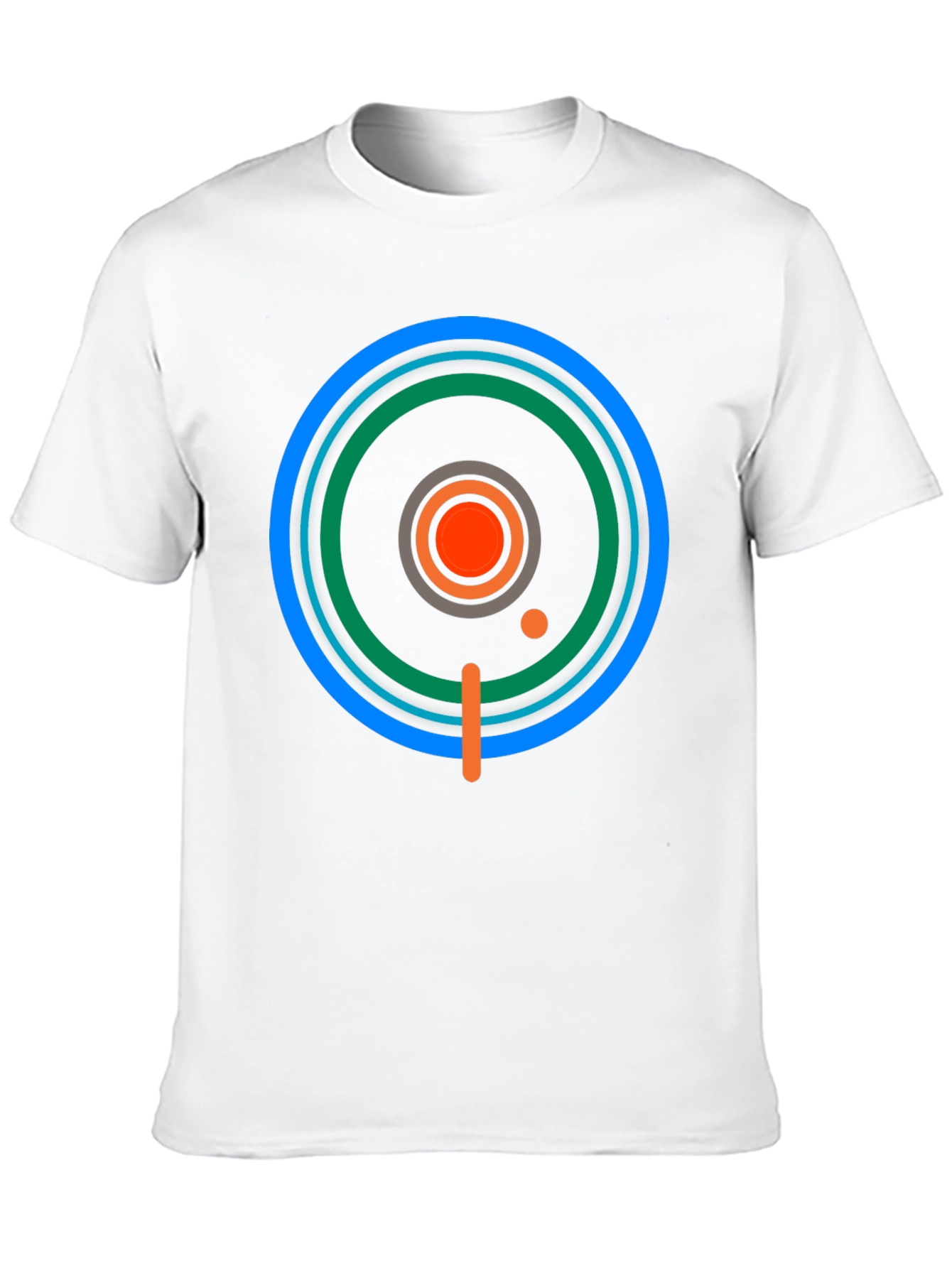 Geometric Target Graphic Tee - Stylish Mens Black T-Shirt