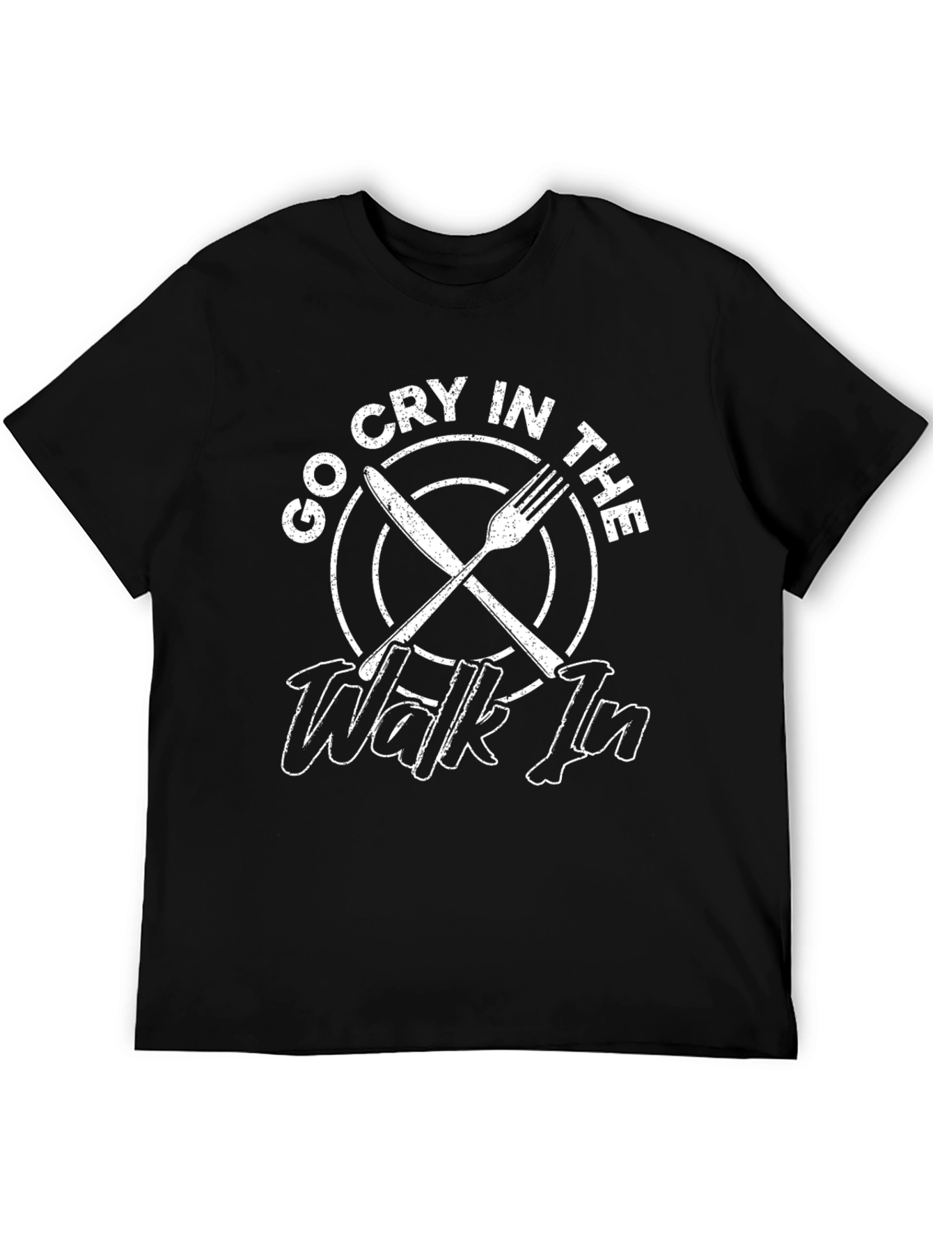 Go Cry in the Walk-In Black Graphic Tee