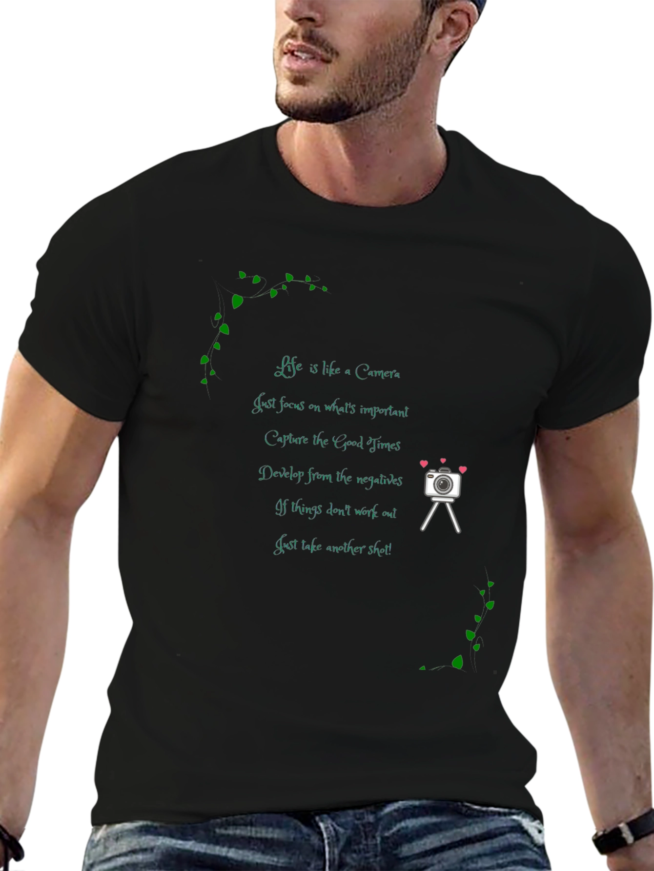 Camera Quote Black T-Shirt