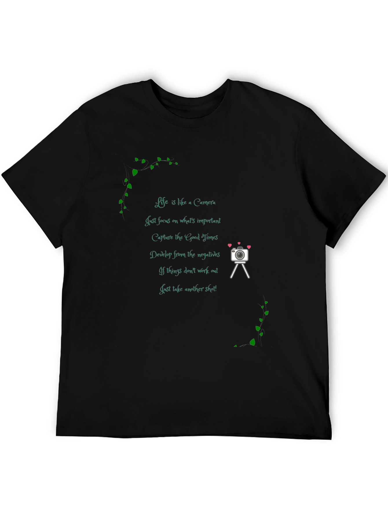 Camera Quote Black T-Shirt