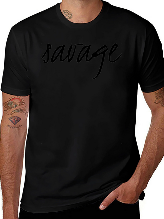Savage Graphic Print Black T-Shirt