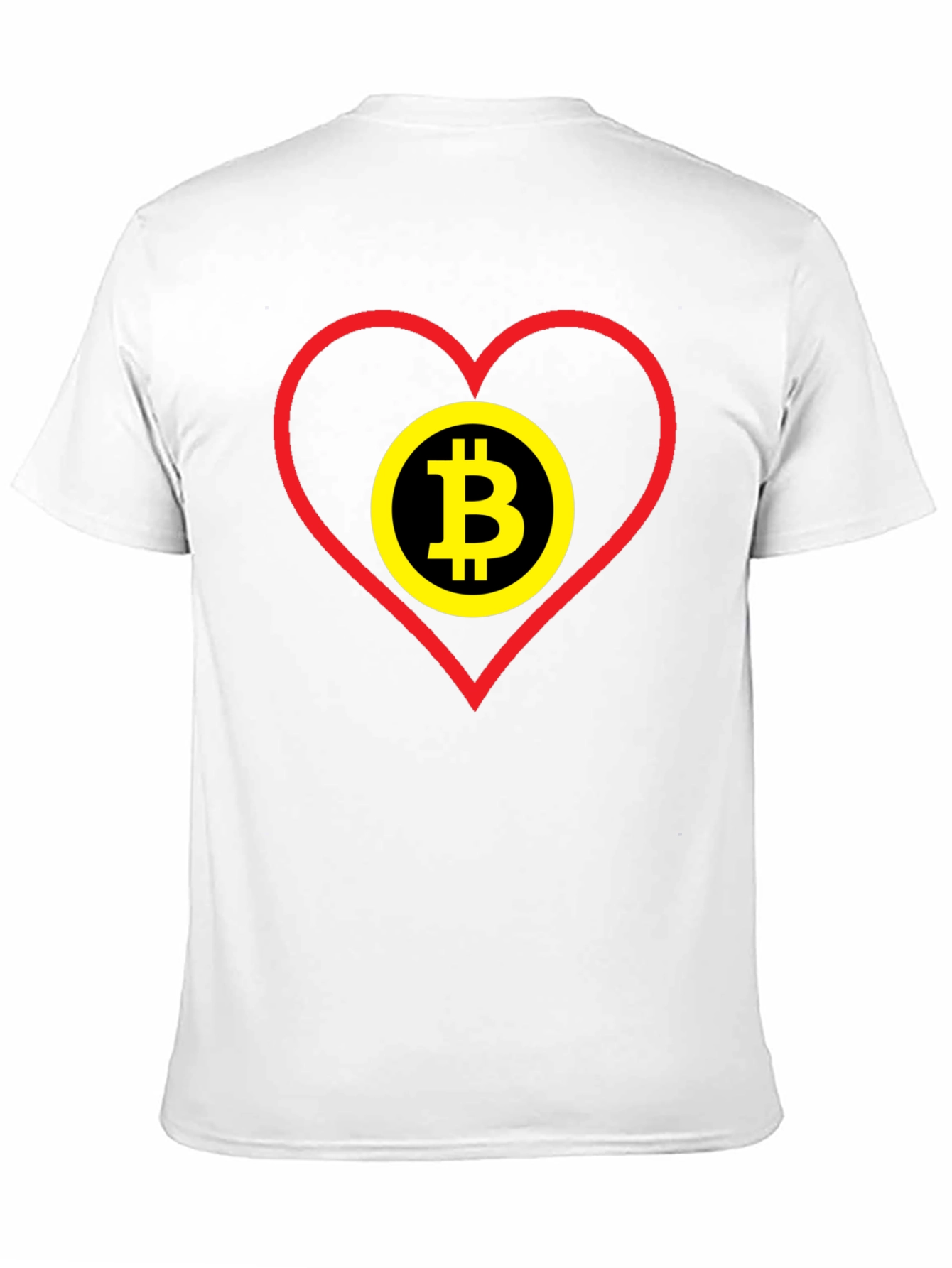 Bitcoin Heart Graphic Tee - Crypto Lover Gift
