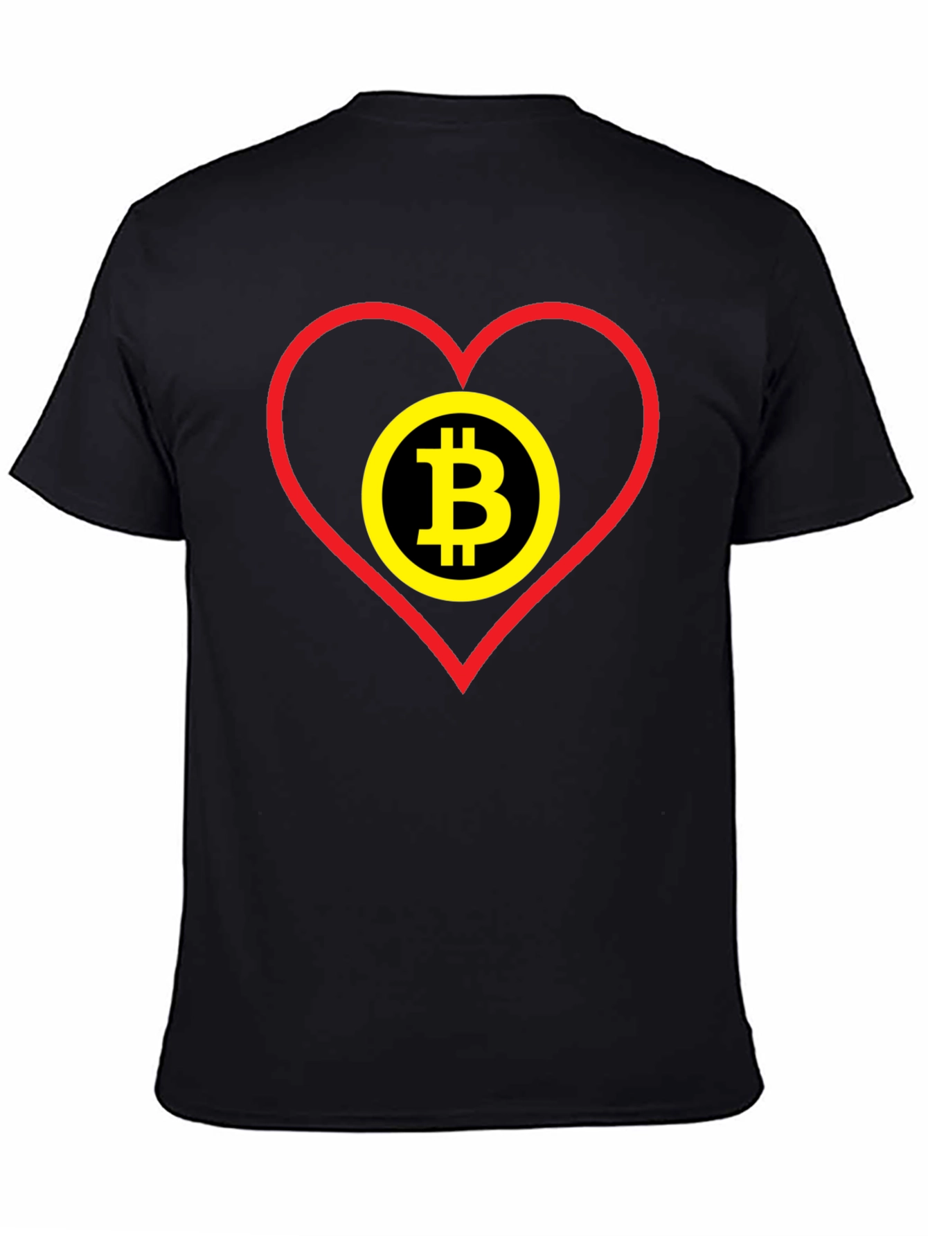 Bitcoin Heart Graphic Tee - Crypto Lover Gift