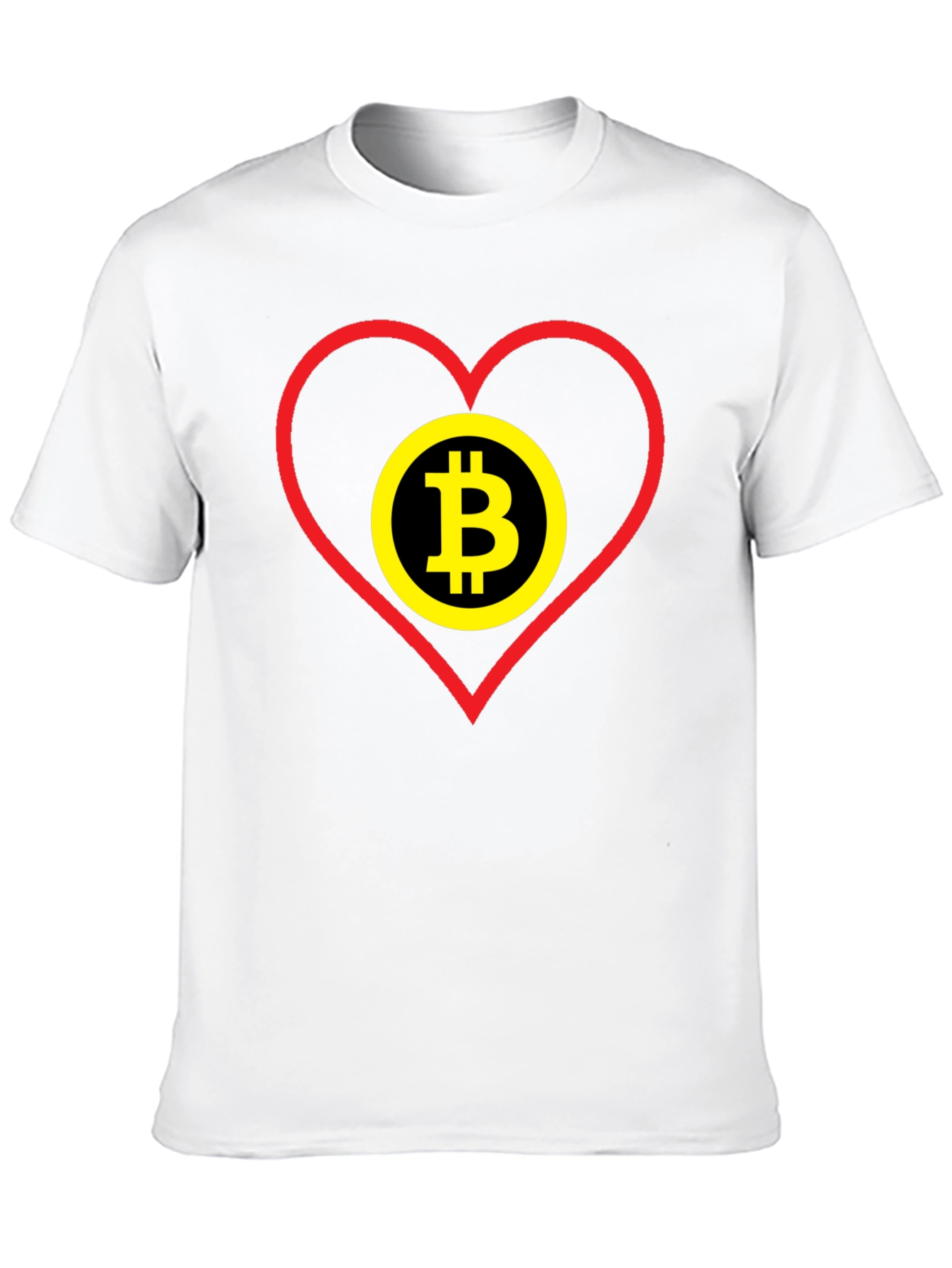 Bitcoin Heart Graphic Tee - Crypto Lover Gift