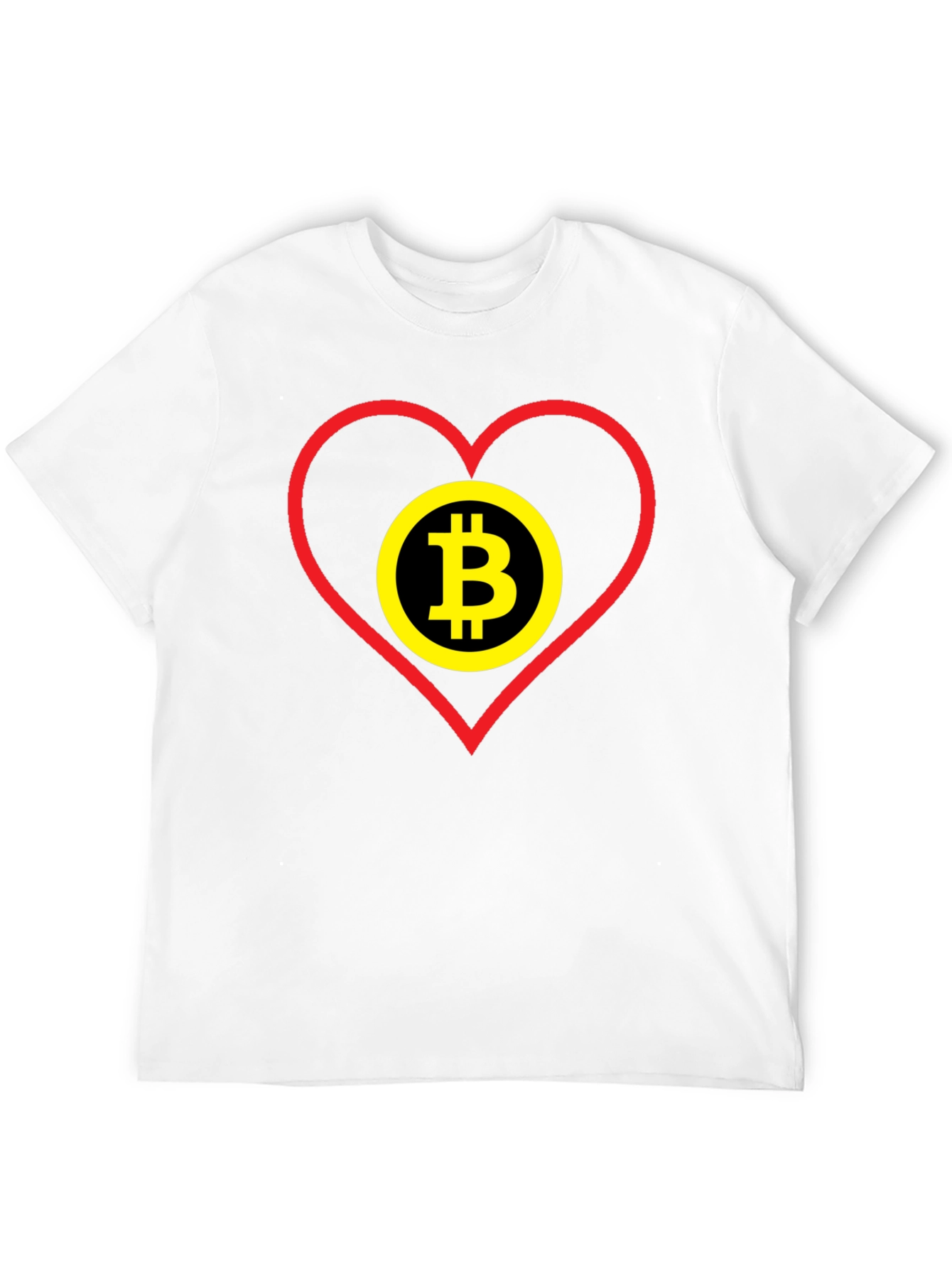 Bitcoin Heart Graphic Tee - Crypto Lover Gift