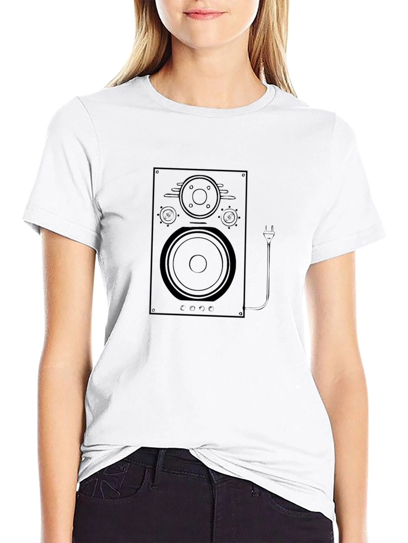 Speaker Graphic Black T-Shirt