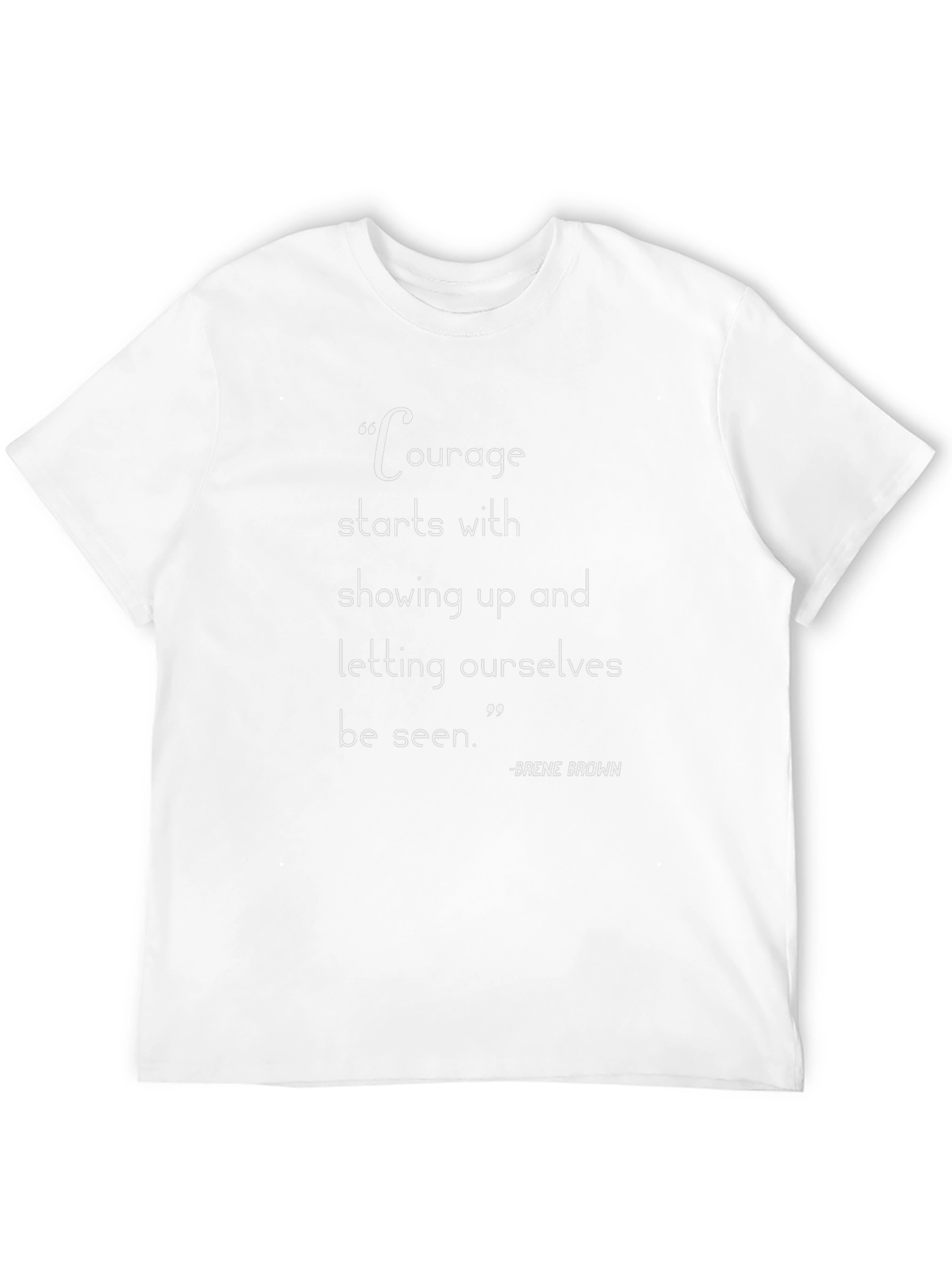 Courage Quote Graphic Tee - Motivational Black T-Shirt