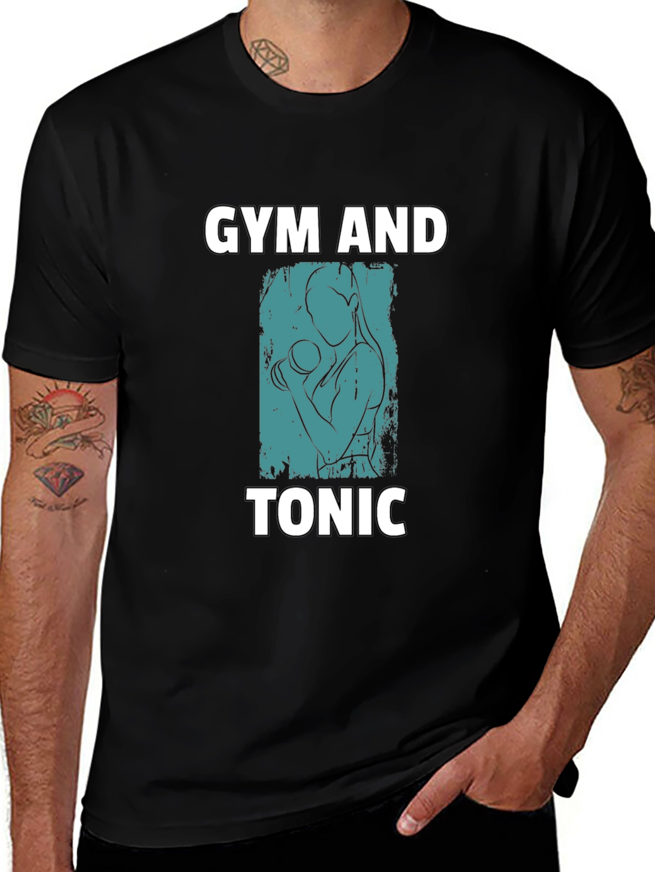 Gym and Tonic Black Graphic Tee