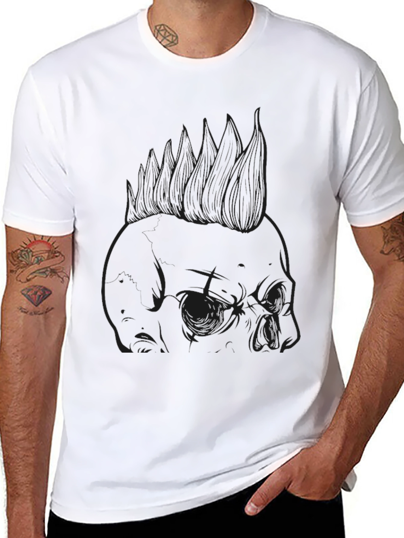 Black Skull Punk Rock Tee