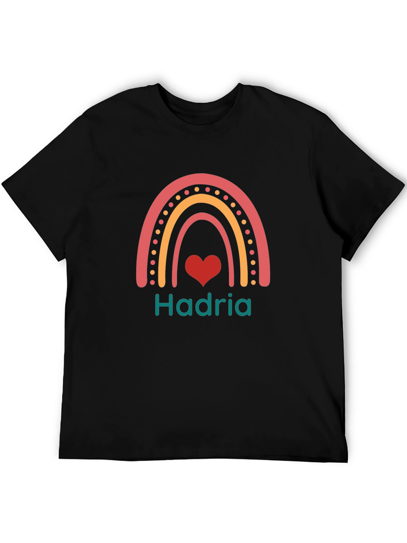 Hadria Rainbow Heart Custom T-Shirt