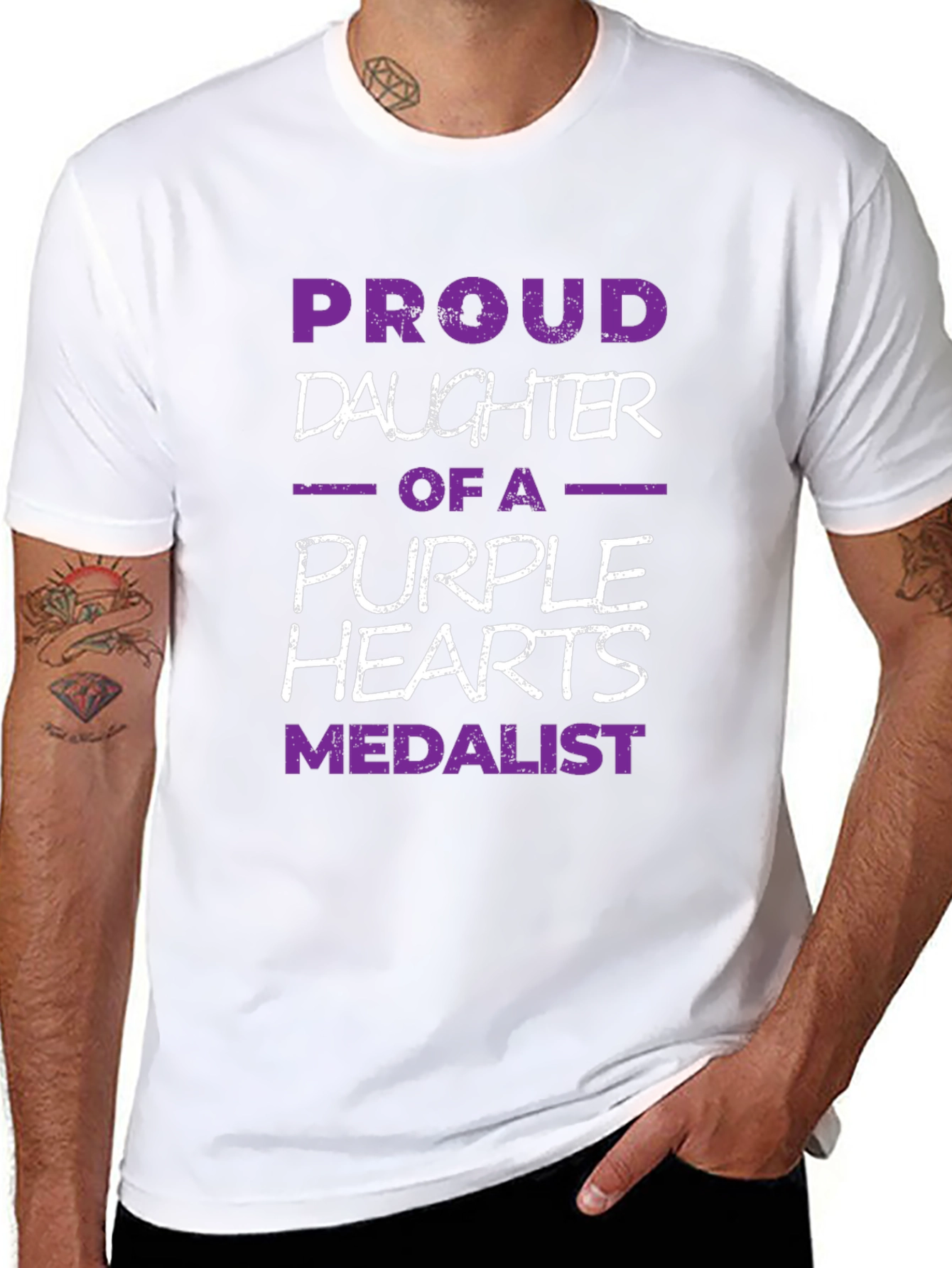 Proud Daughter Purple Heart Medalist T-Shirt