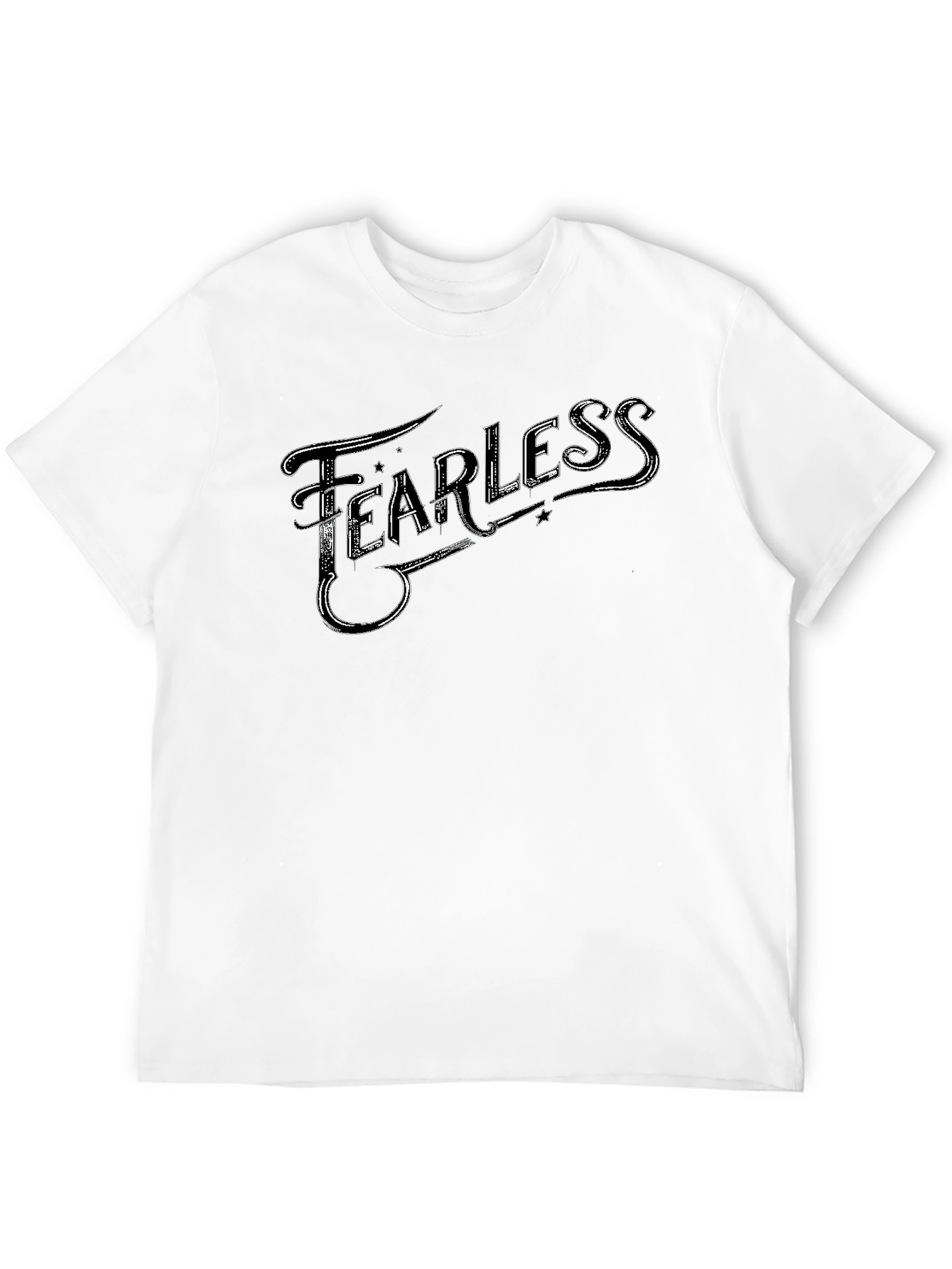 Fearless Graphic Print Black T-Shirt