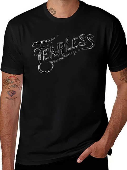 Fearless Graphic Print Black T-Shirt