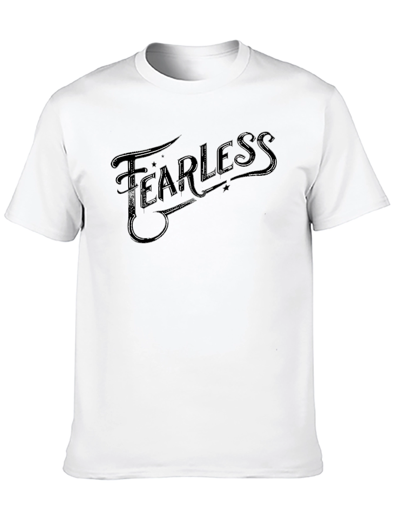 Fearless Graphic Print Black T-Shirt