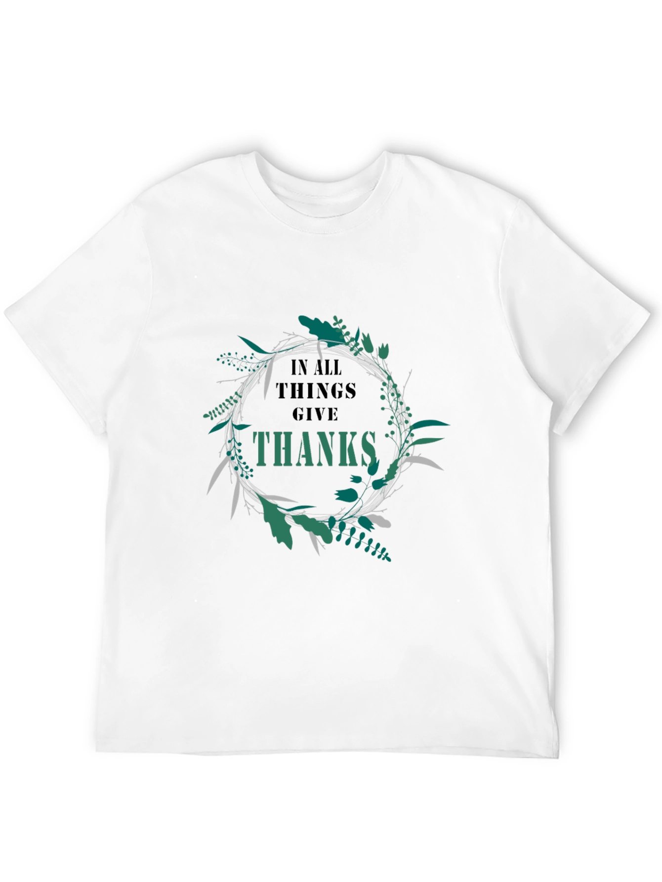 In All Things Give Thanks Black T-Shirt