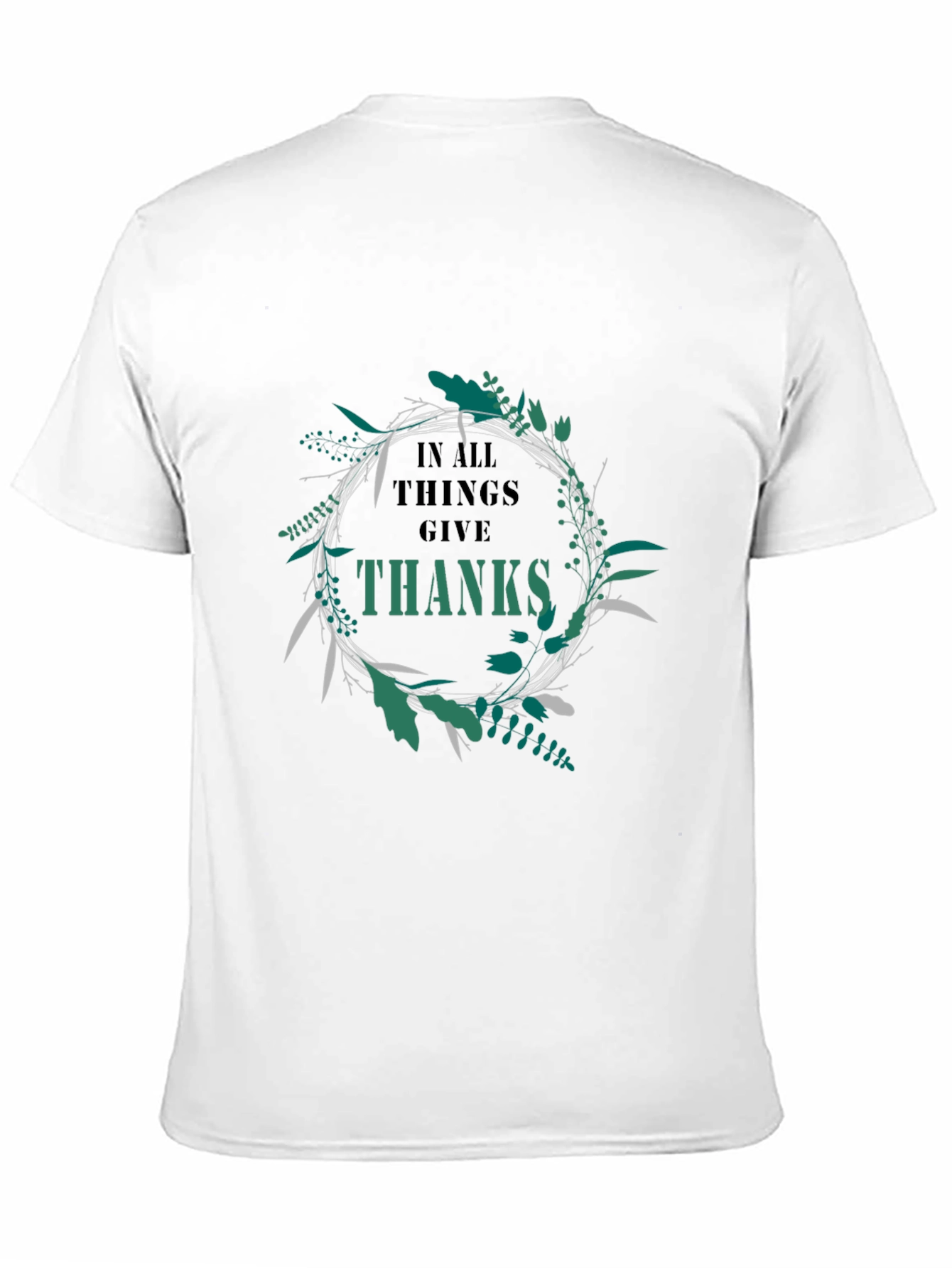 In All Things Give Thanks Black T-Shirt
