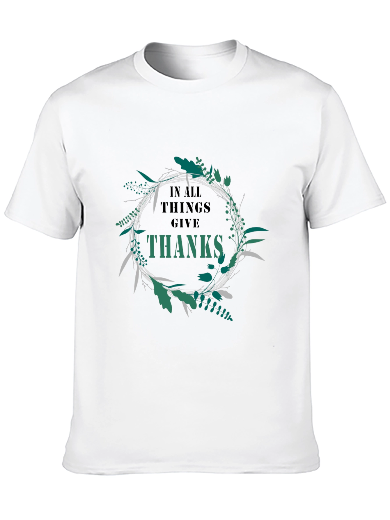 In All Things Give Thanks Black T-Shirt