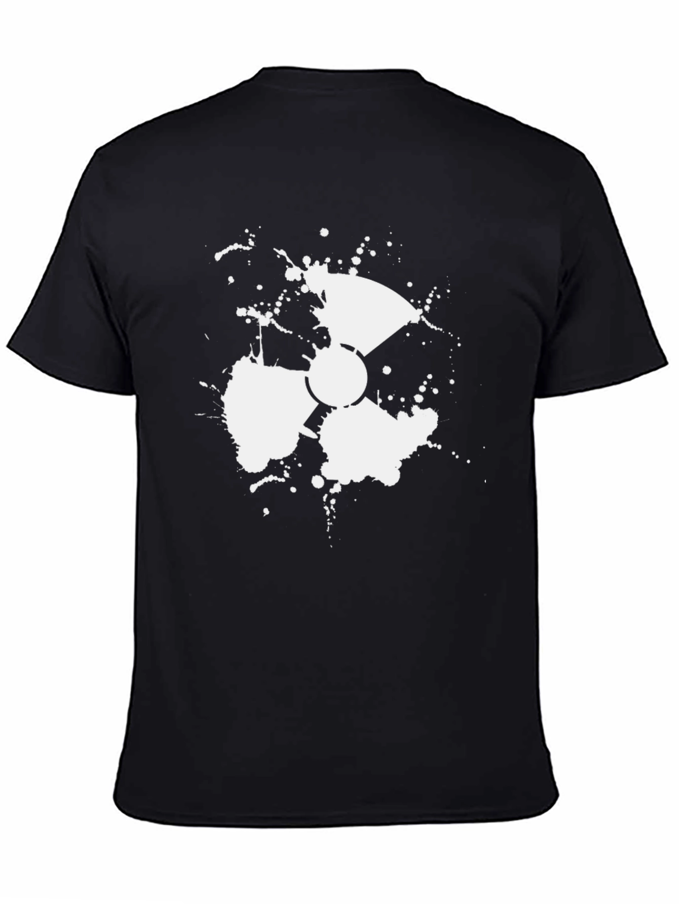 Radioactive Splatter Graphic Tee - Black Cotton Blend