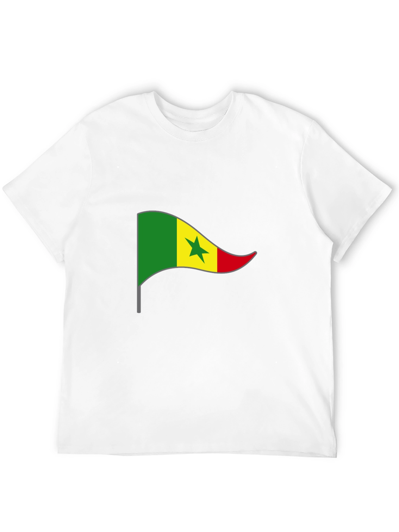 Senegal Flag Graphic Tee - Black T-Shirt