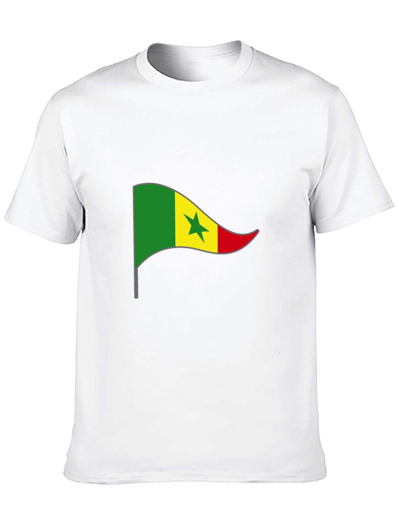 Senegal Flag Graphic Tee - Black T-Shirt