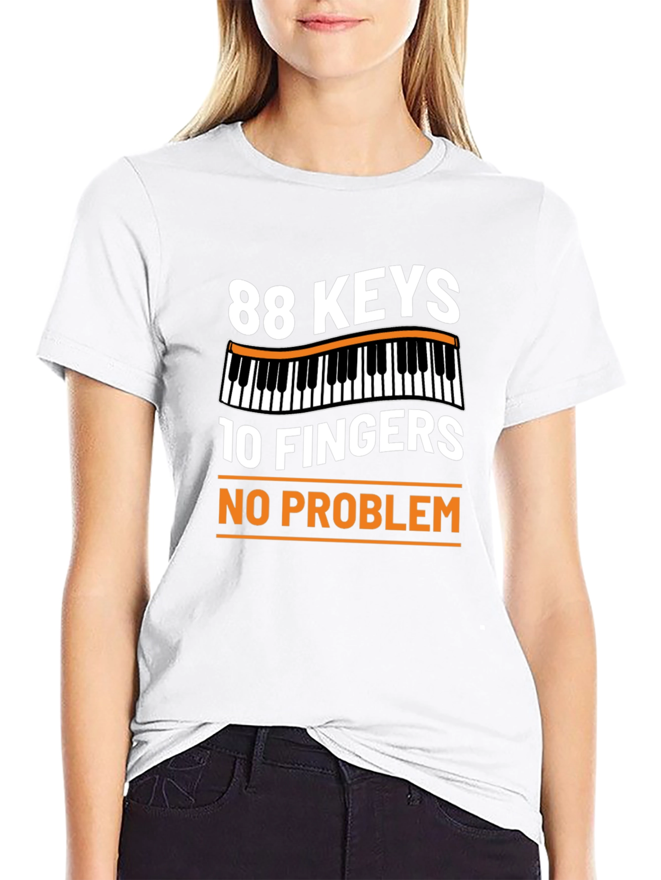 88 Keys 10 Fingers No Problem Graphic Tee
