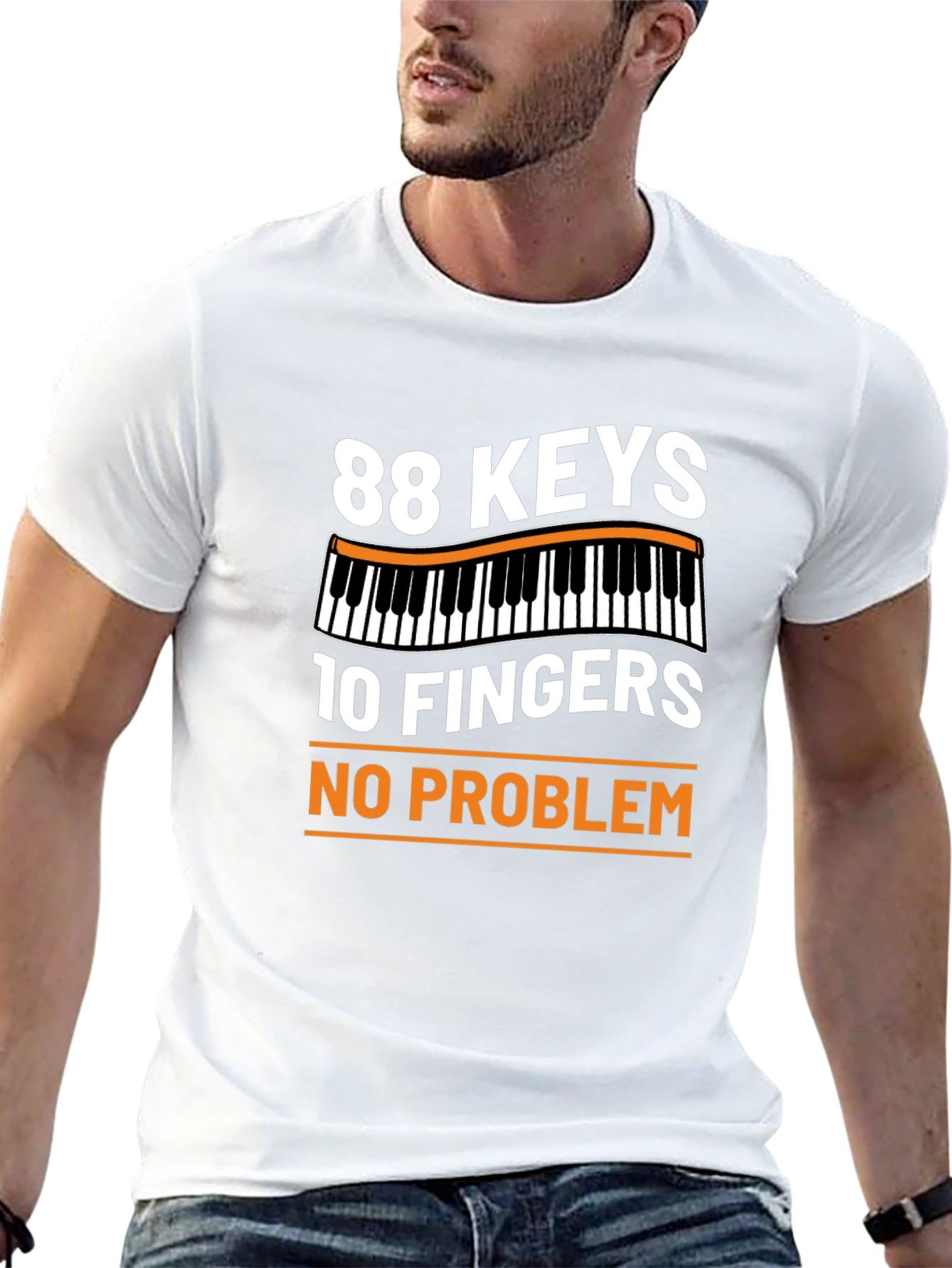 88 Keys 10 Fingers No Problem Graphic Tee