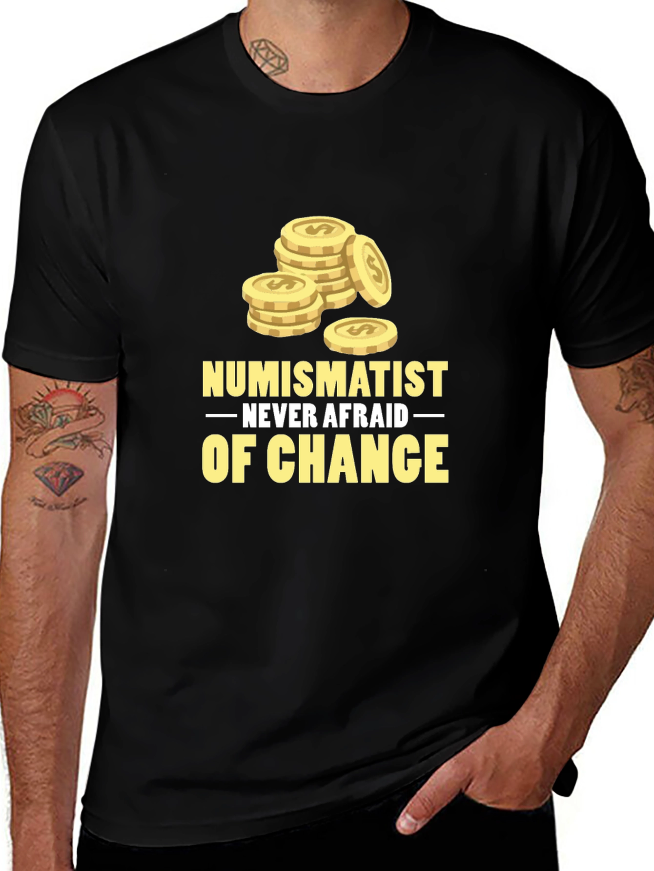 Numismatist Never Afraid of Chance Graphic Tee