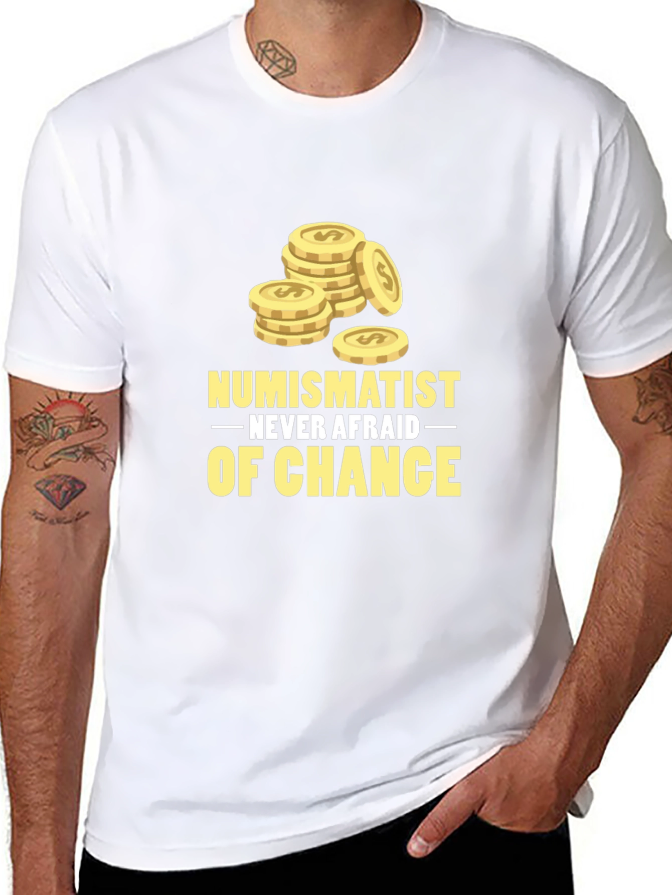 Numismatist Never Afraid of Chance Graphic Tee