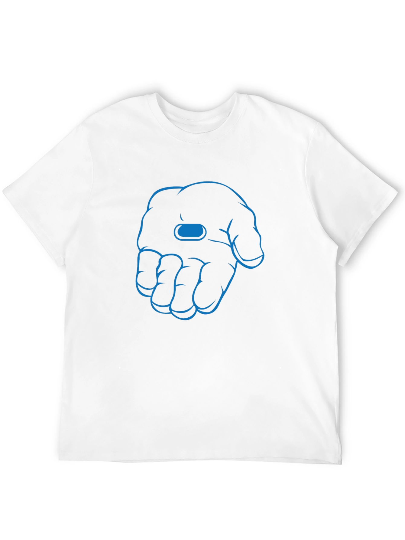 Blue Pill Hand Graphic Black T-Shirt