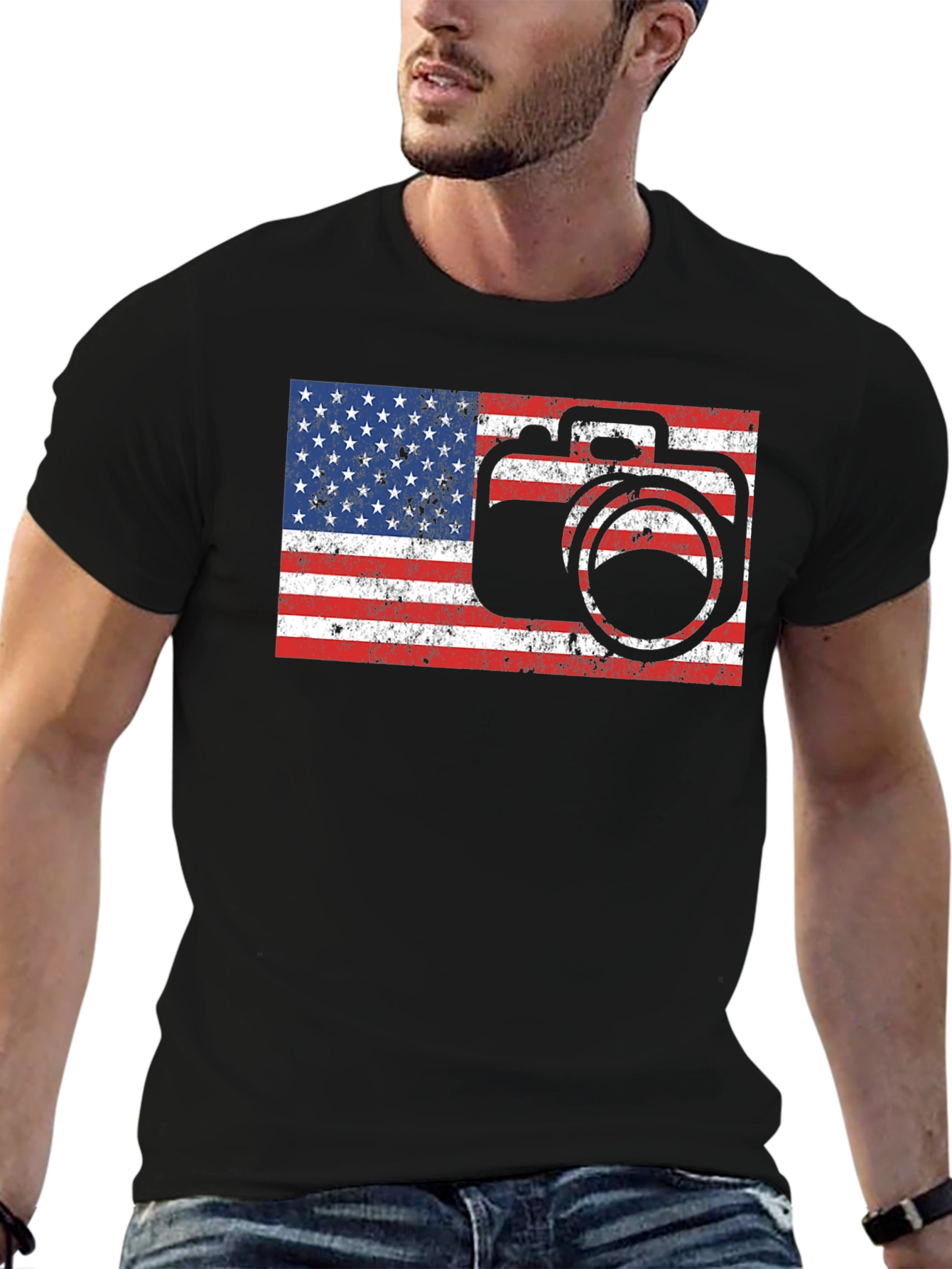 Patriotic Camera T-Shirt