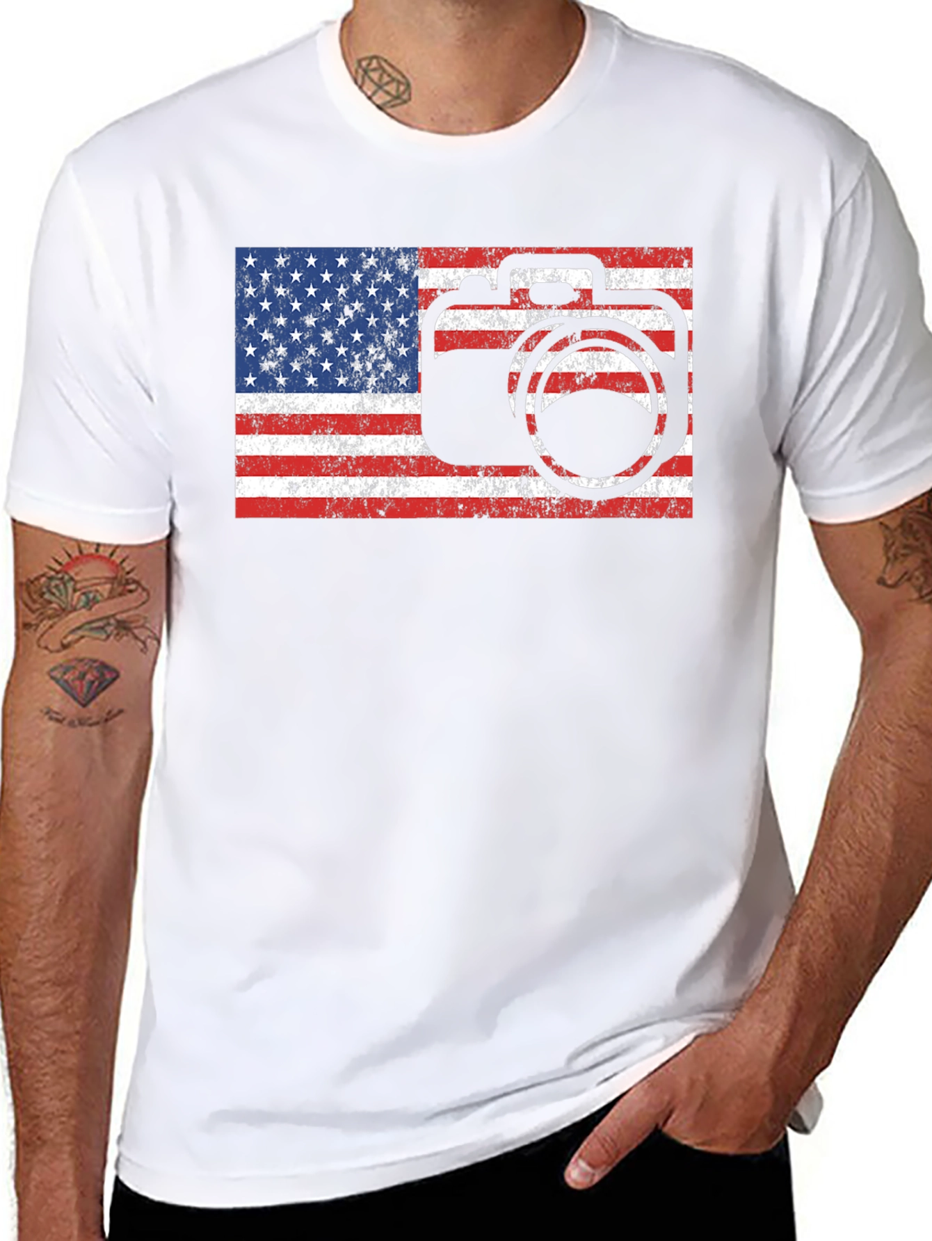 Patriotic Camera T-Shirt