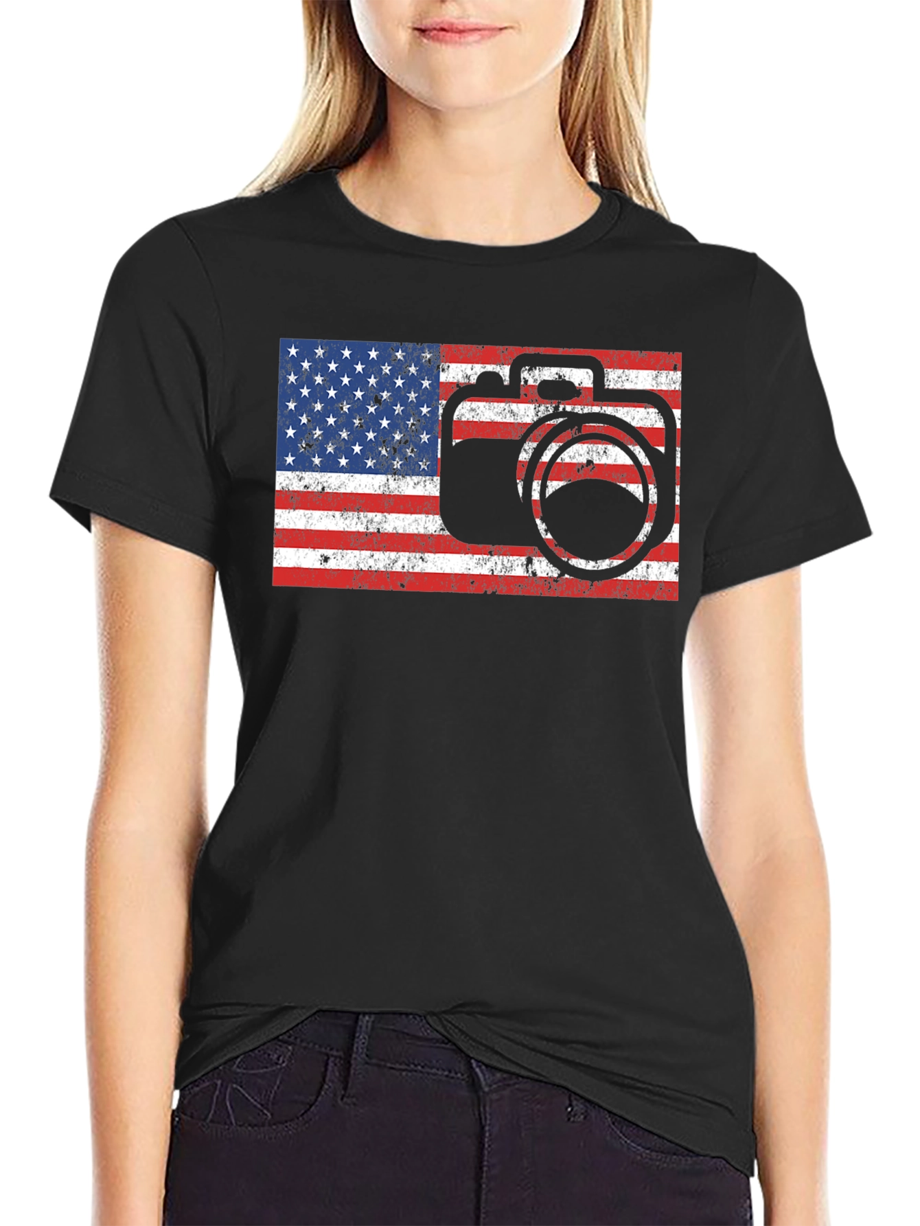 Patriotic Camera T-Shirt