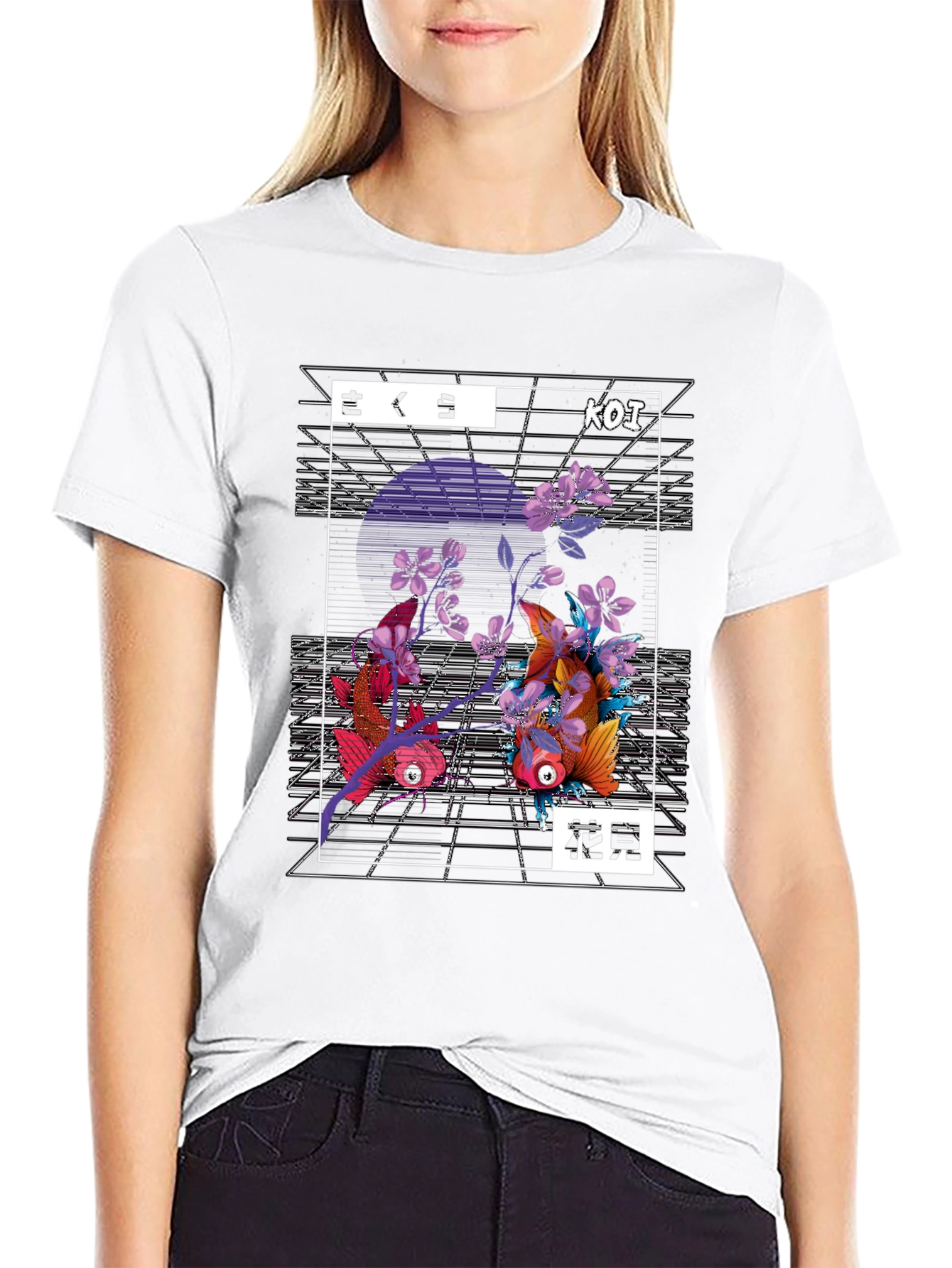 Koi Fish Graphic T-Shirt - Japanese Style